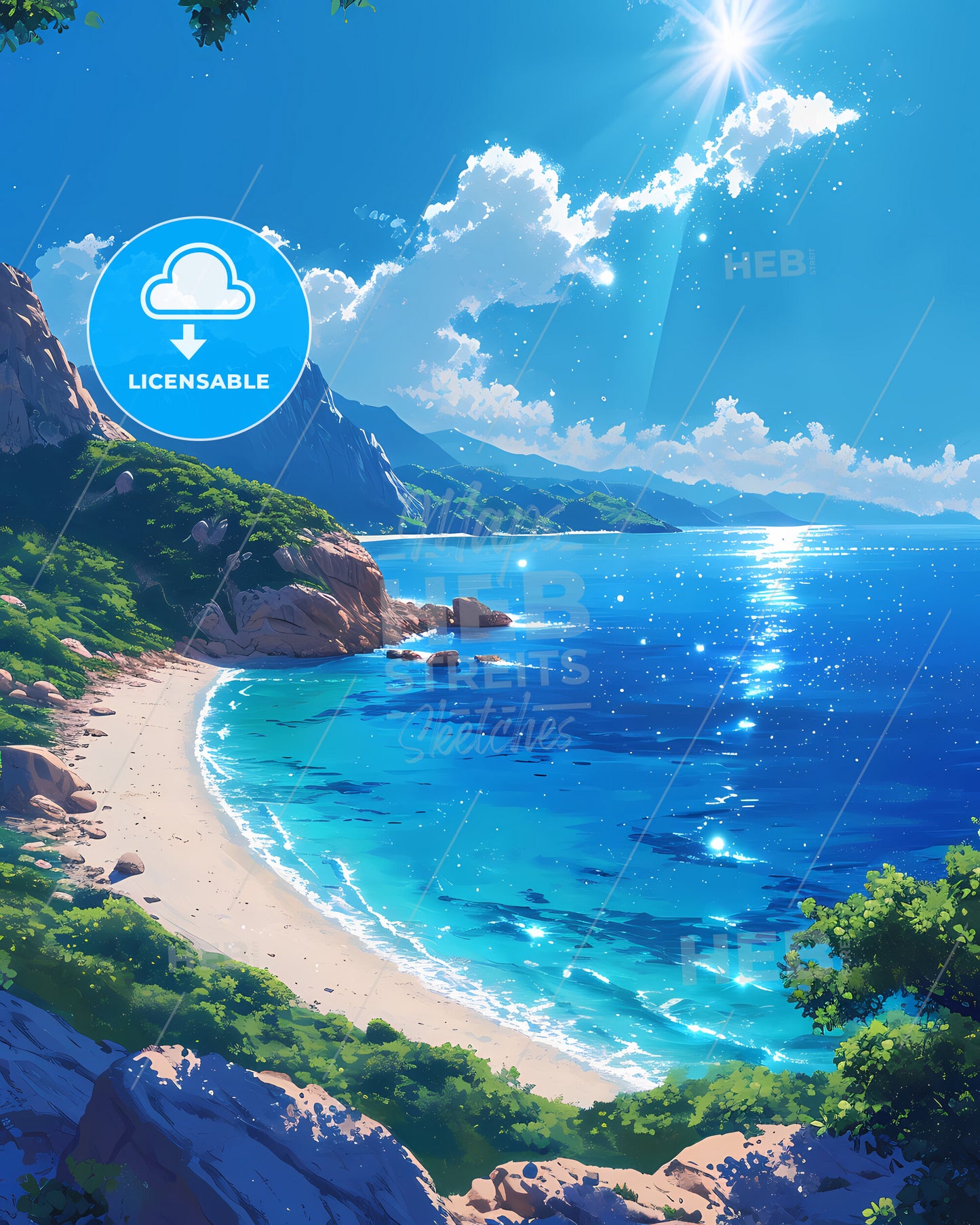 Olu Deniz Beach - A Beach With Trees And Blue Water