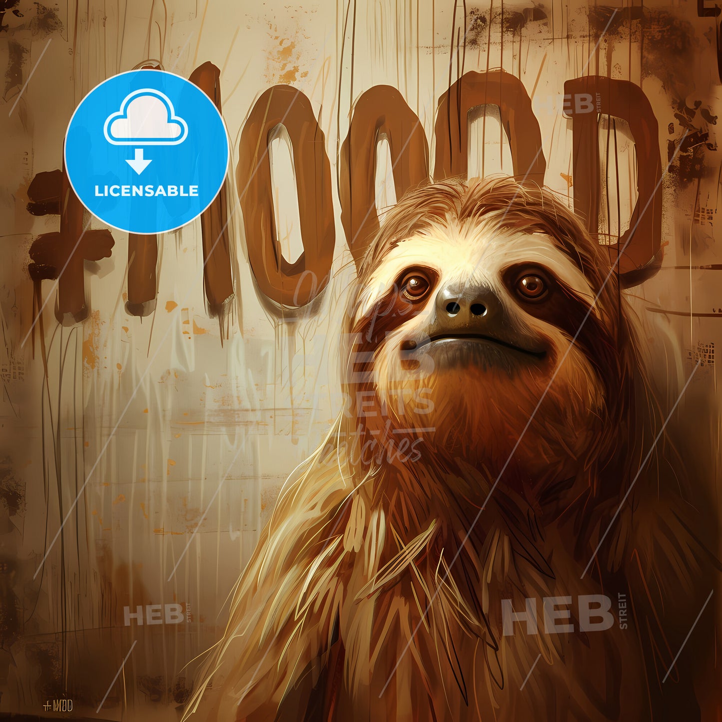 Kawaii Sleeping Sloth With Big Letters #Mood Vector Art - A Couple Of Women In Dresses Standing In Front Of A Machine