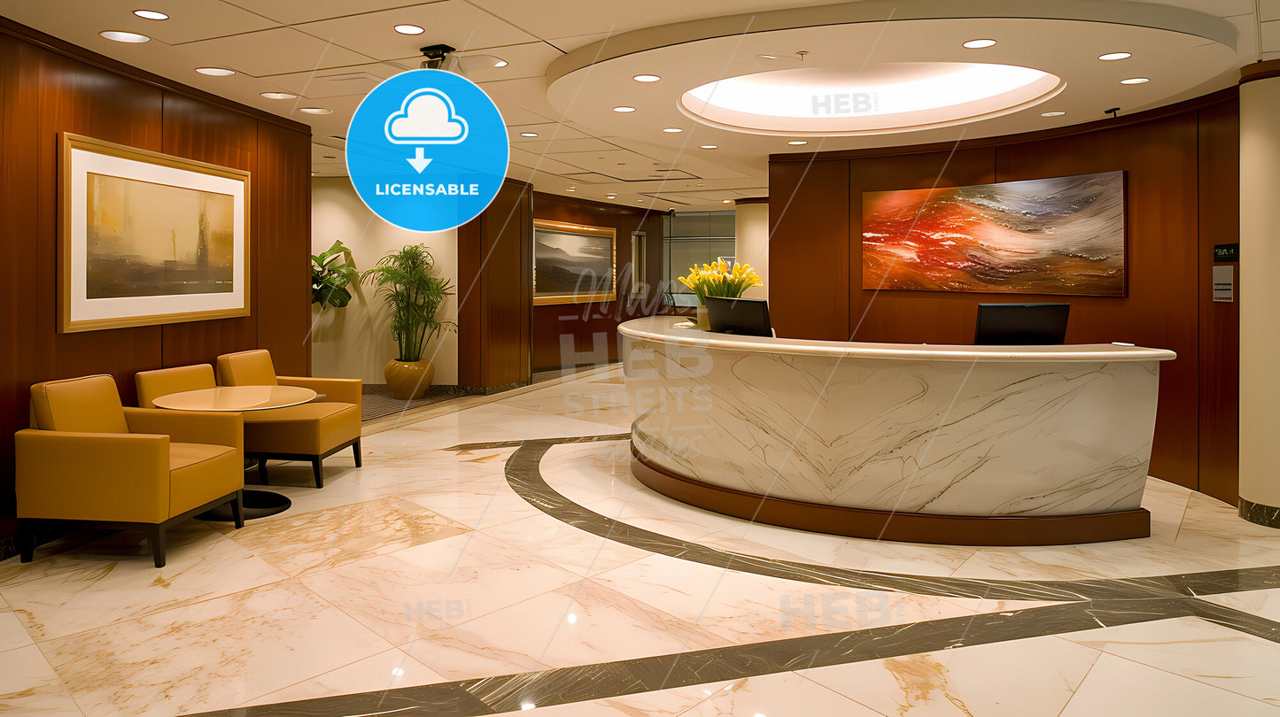 Inspiring Office Interior Design - A Street With Buildings And A Colorful Sky