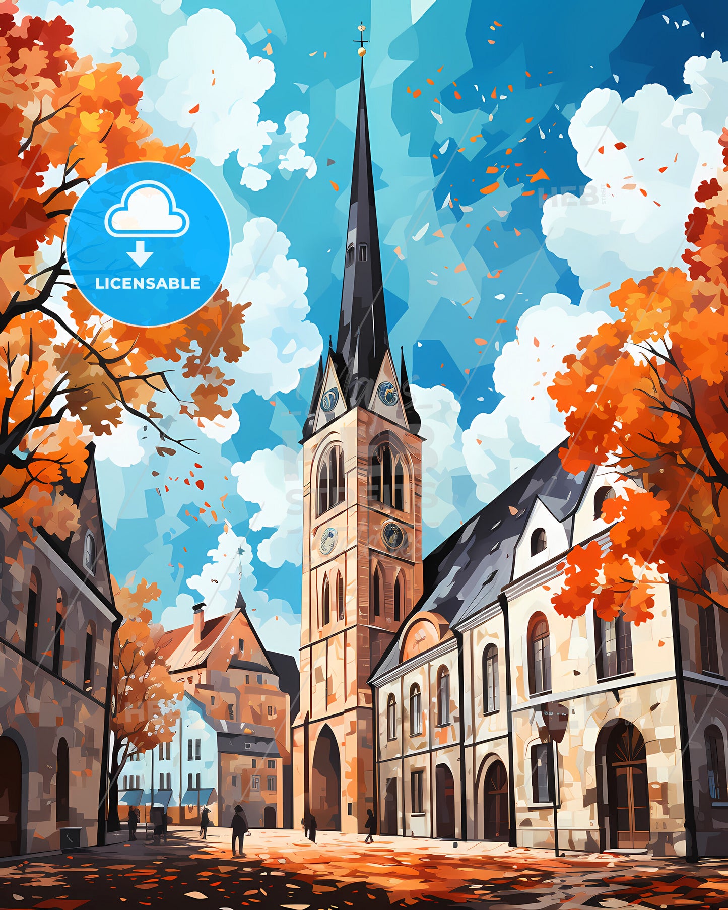 Tallinn, Estonia - A Tunnel With Lights And A Light In The End