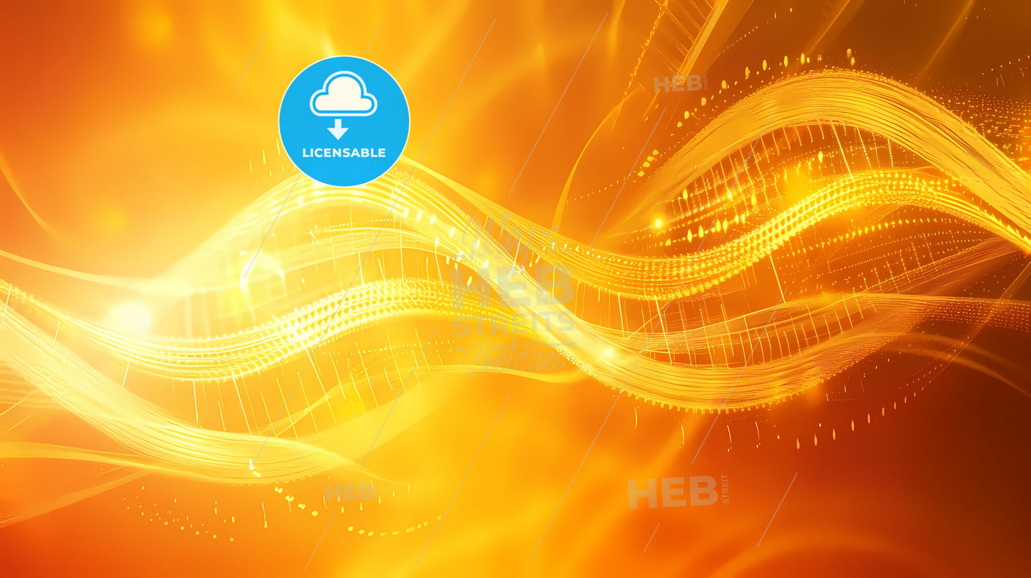 Abstract Background, Futuristic, Abstract Dna Strands Texture, Curved Lines - A Green Triangle Shaped Lights In Water