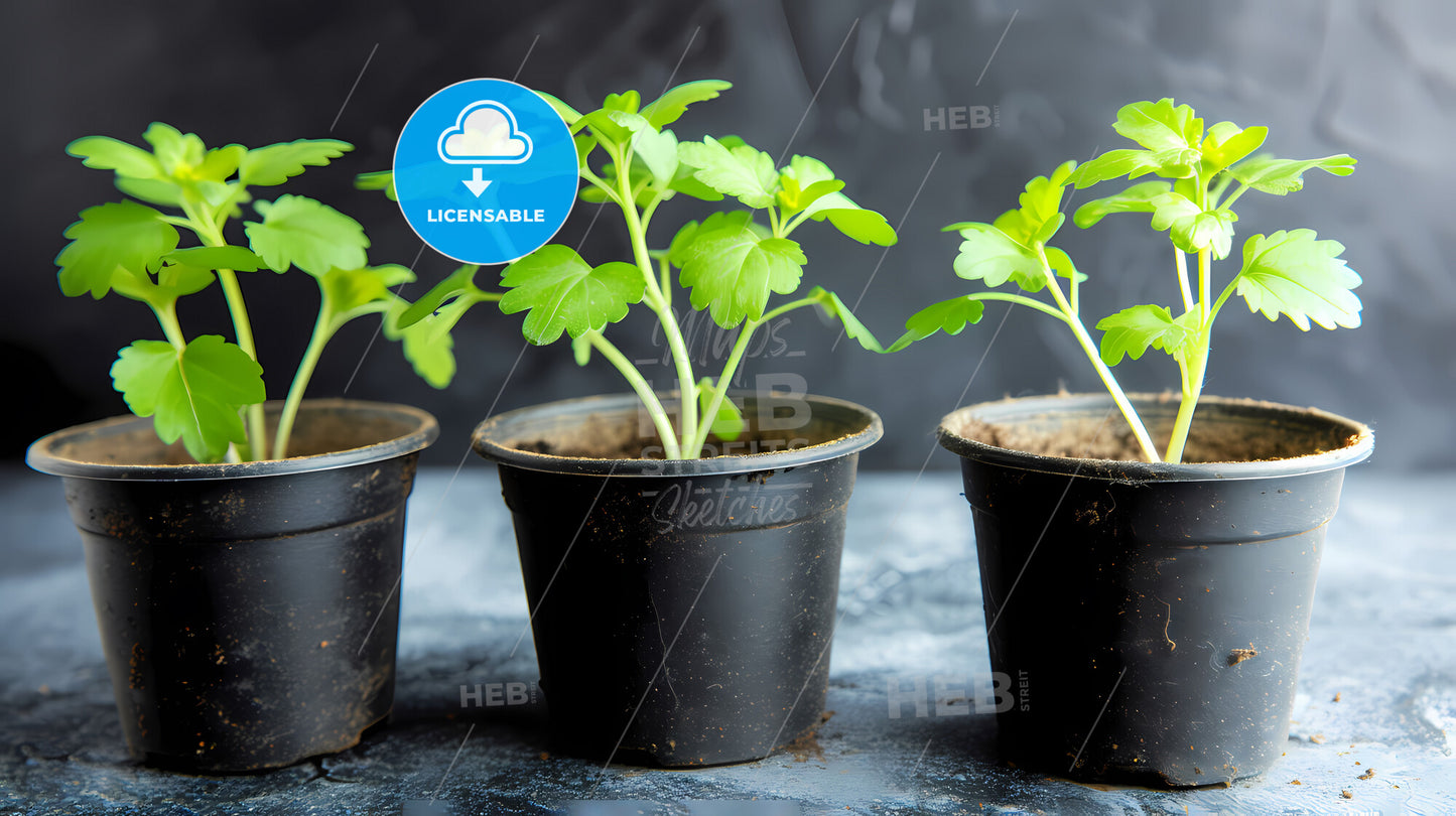 Green Wall With Herbs On The Balcony, Growing Herbs At Home - A Man Wearing Headphones And Using A Computer