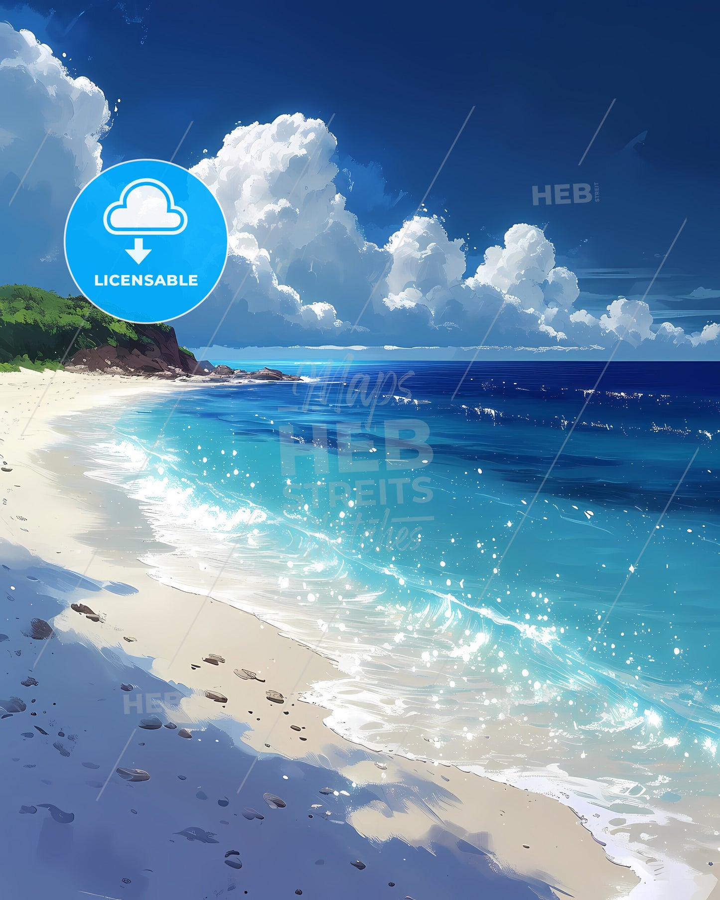 White Beach (Boracay) - A Beach With Blue Water And Clouds