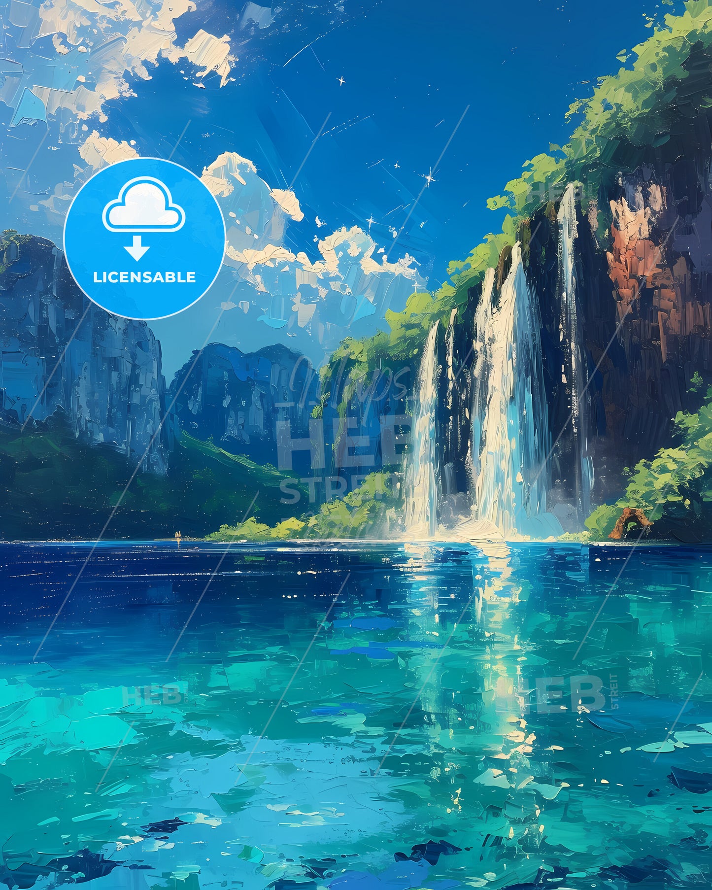 Lake Plitvica, Croatia - A Waterfall In A Body Of Water