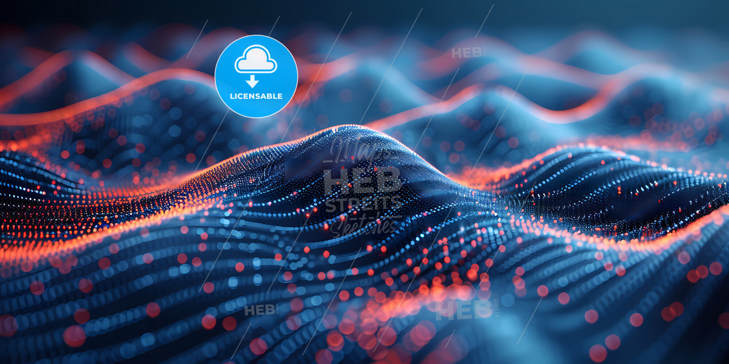 Aesthetic Minimalist Wallpaper - A Blue And Orange Wavy Surface