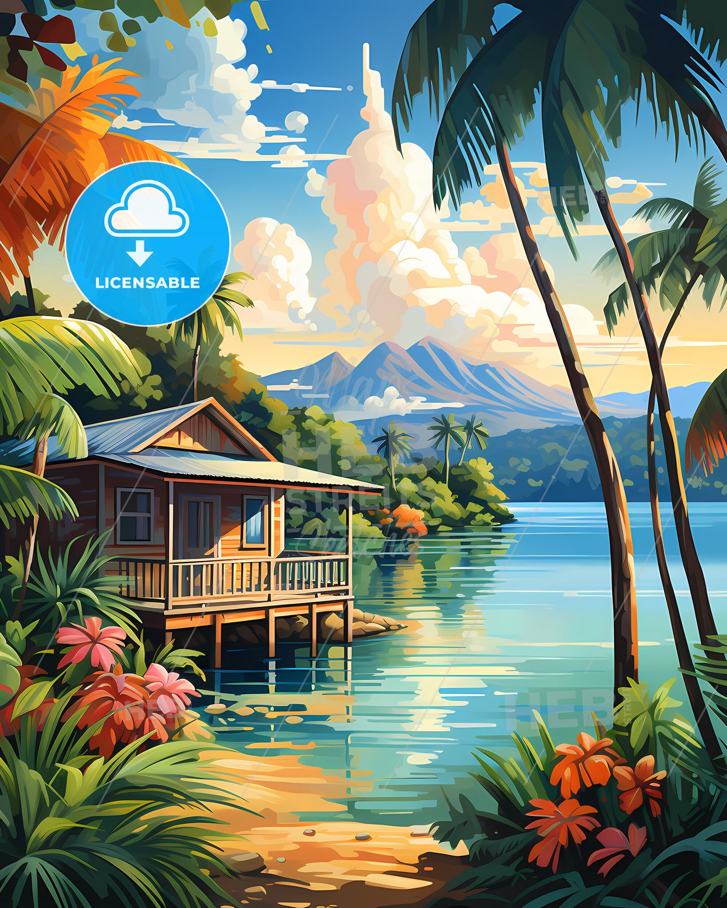 The Andaman & Nicobar Islands, India - A House On A Dock By A Body Of Water