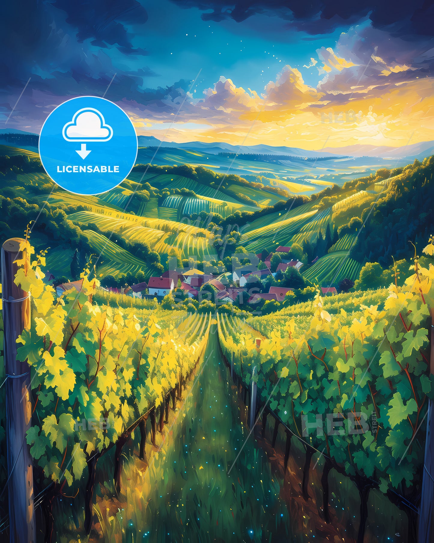 Styria, Austria - A Landscape Of A Vineyard