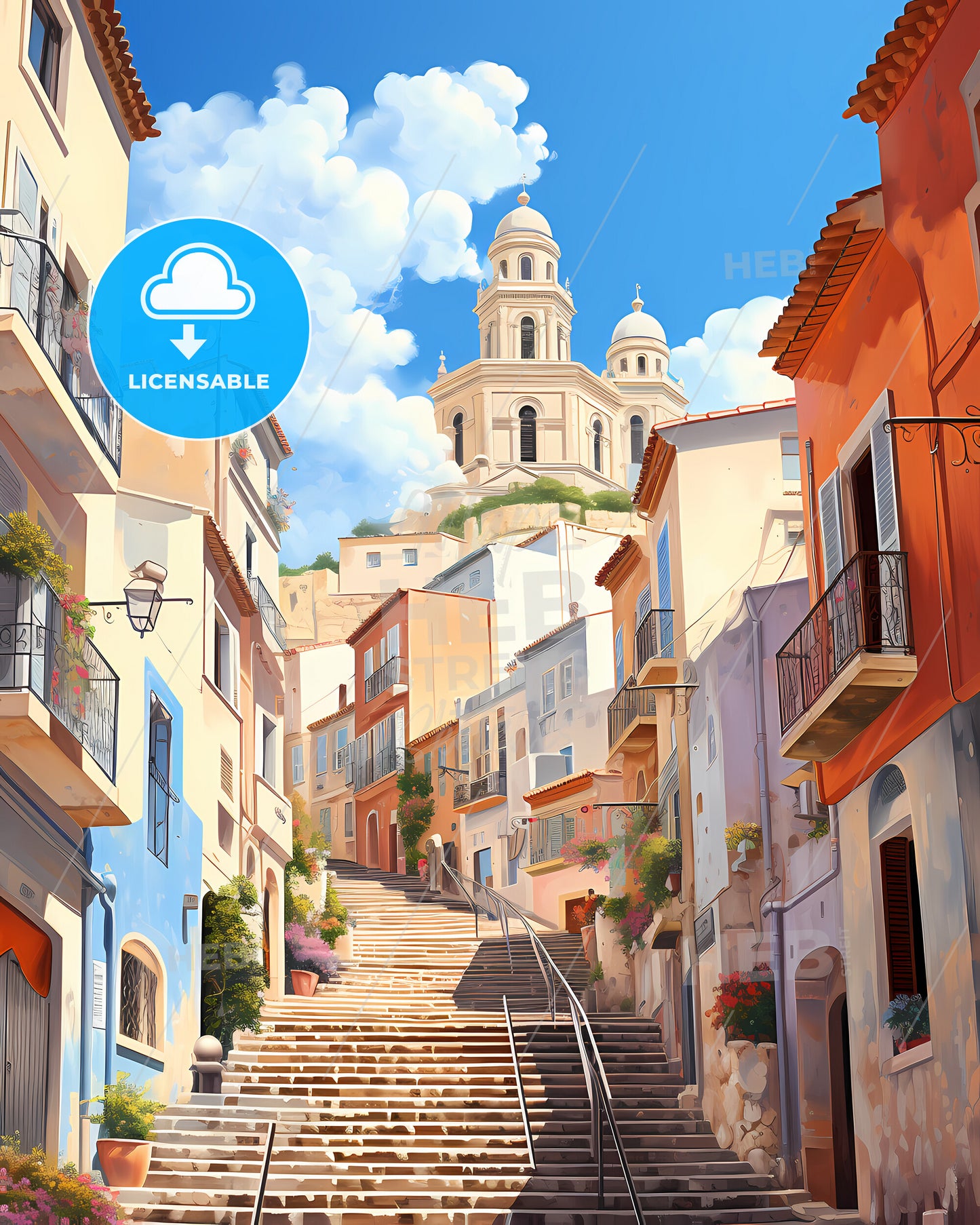 Toulon, France - A Staircase In A City