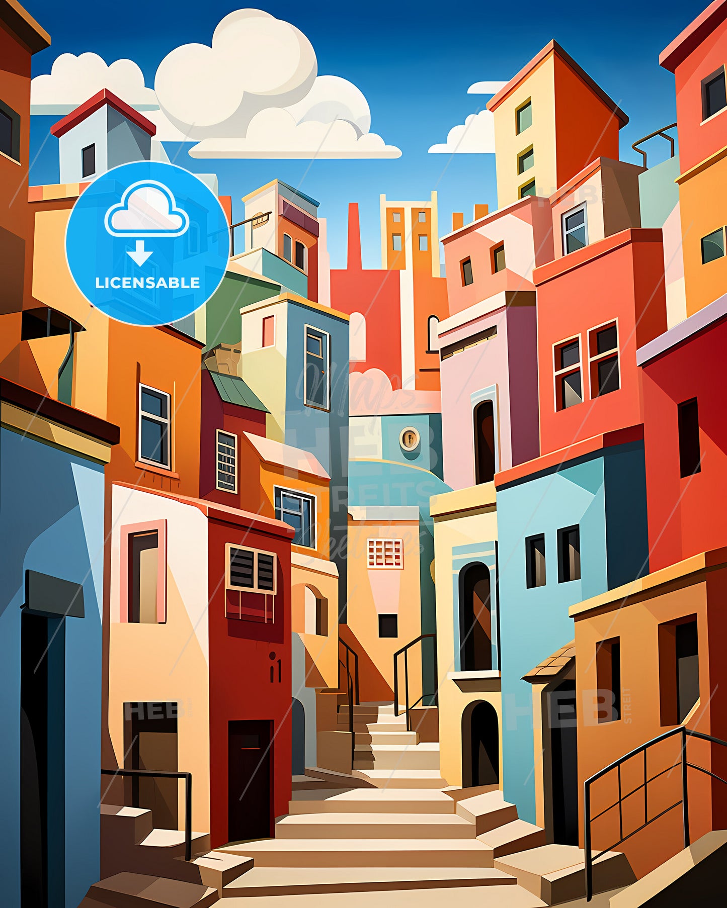 Qormi, Malta - A Colorful City With Stairs And Stairs