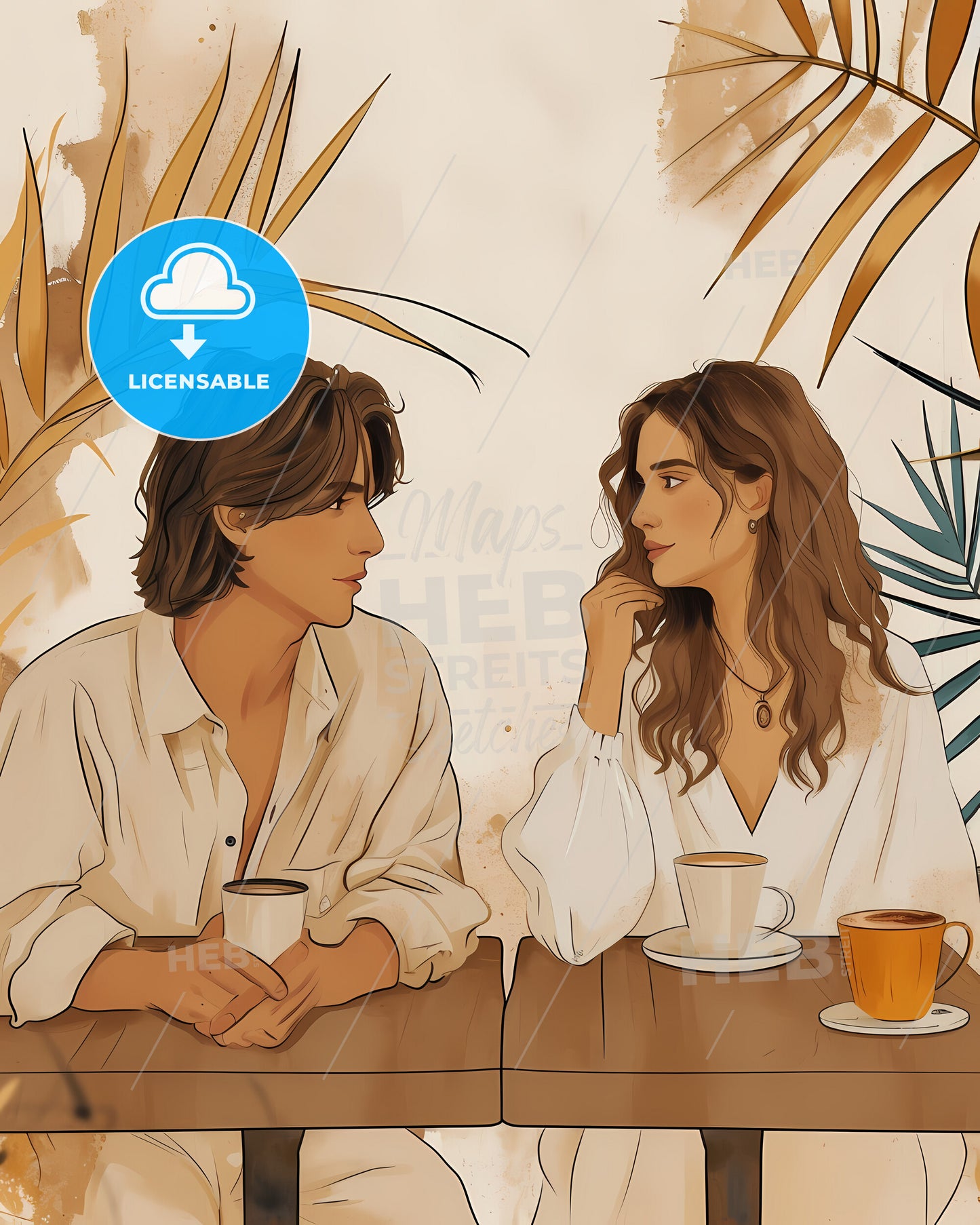 Prepare For An Emotional Excavation Of Your Love Life's Recurring Hiccups - A Man And Woman Sitting At A Table With Cups Of Coffee