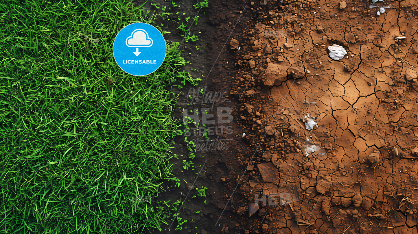 Abstract Background, Light Green And Brown, Grass And Wood Grains Texture - A Close Up Of Grass And Dirt