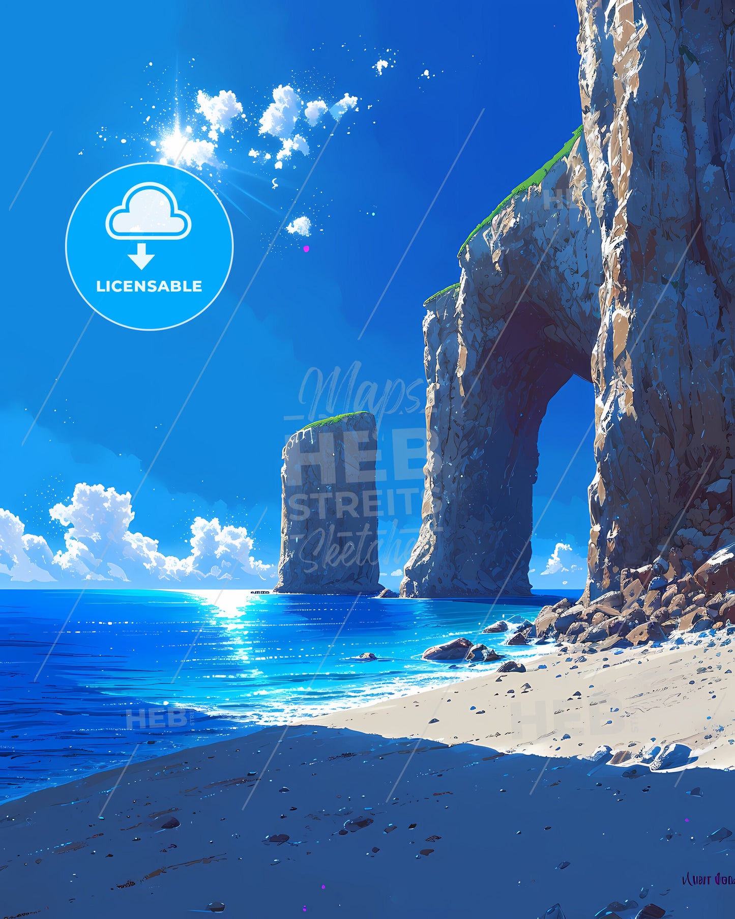 Cathedrals Beach - A Beach With Rocks And A Large Arch