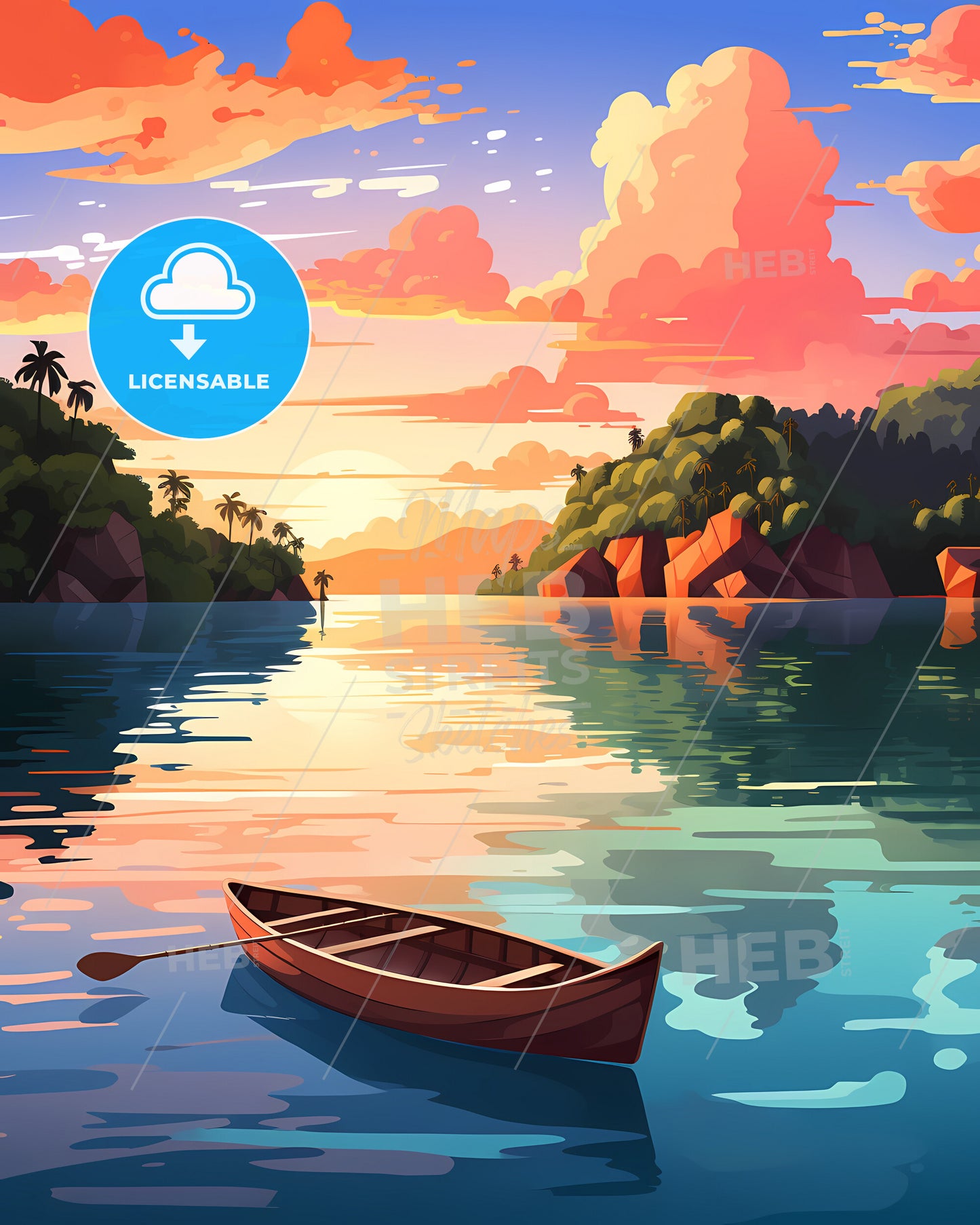 Palau Islands, Republic Of Palau - A Boat On The Water