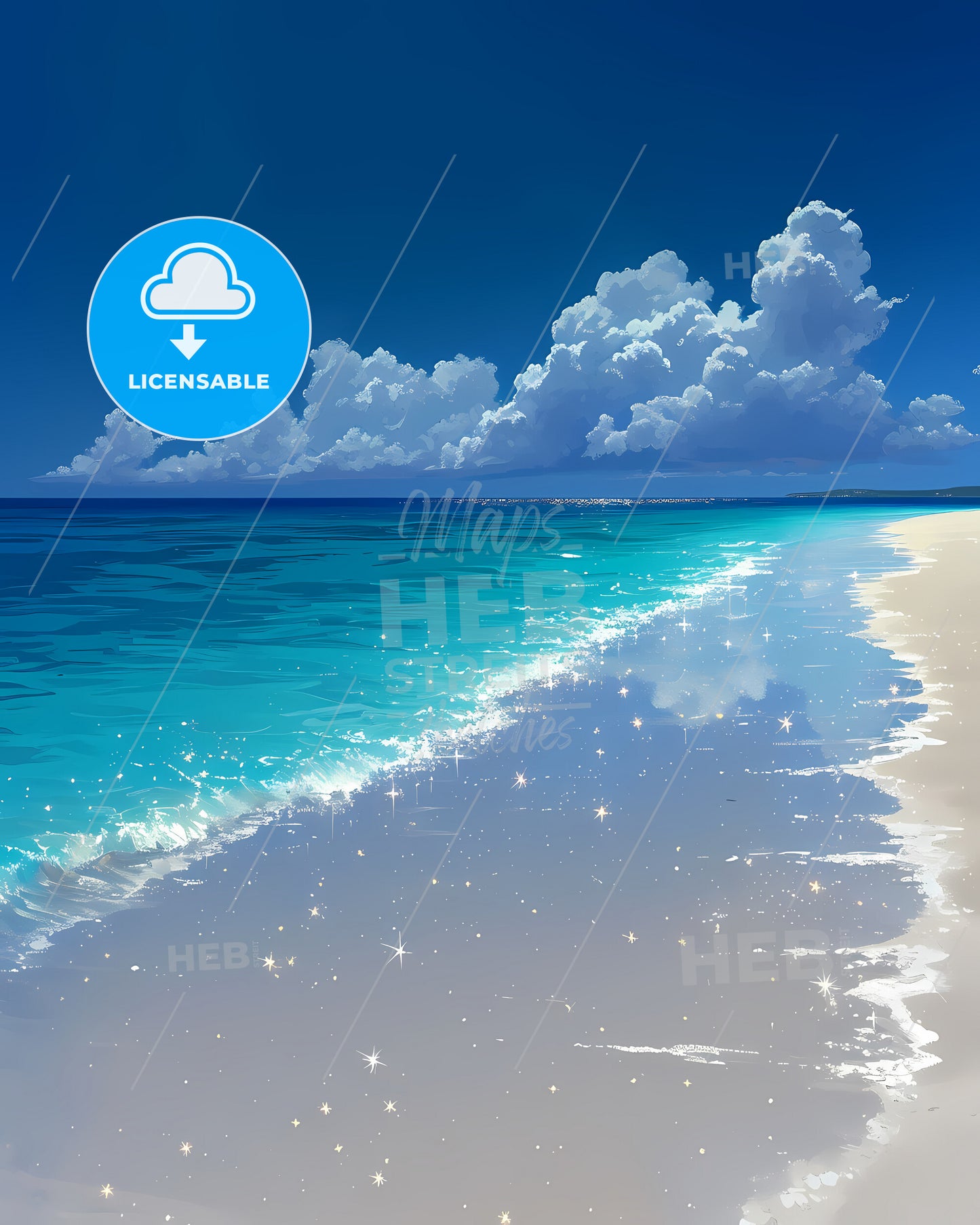 Grace Bay Beach - A Beach With Blue Water And Clouds