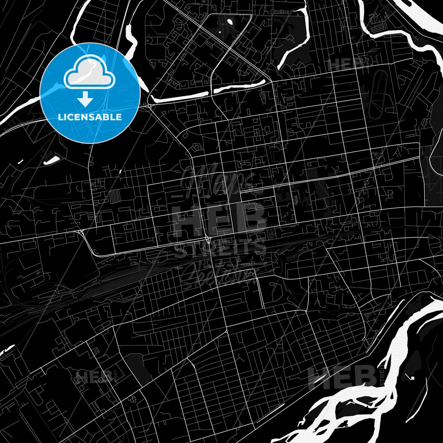 Abakan, Russia PDF map