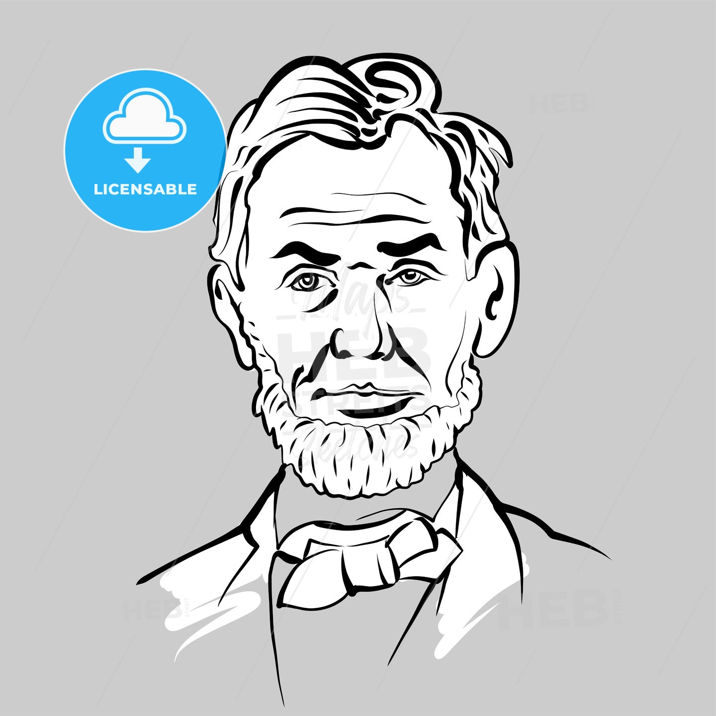 Abraham Lincoln Modern Vector Drawing