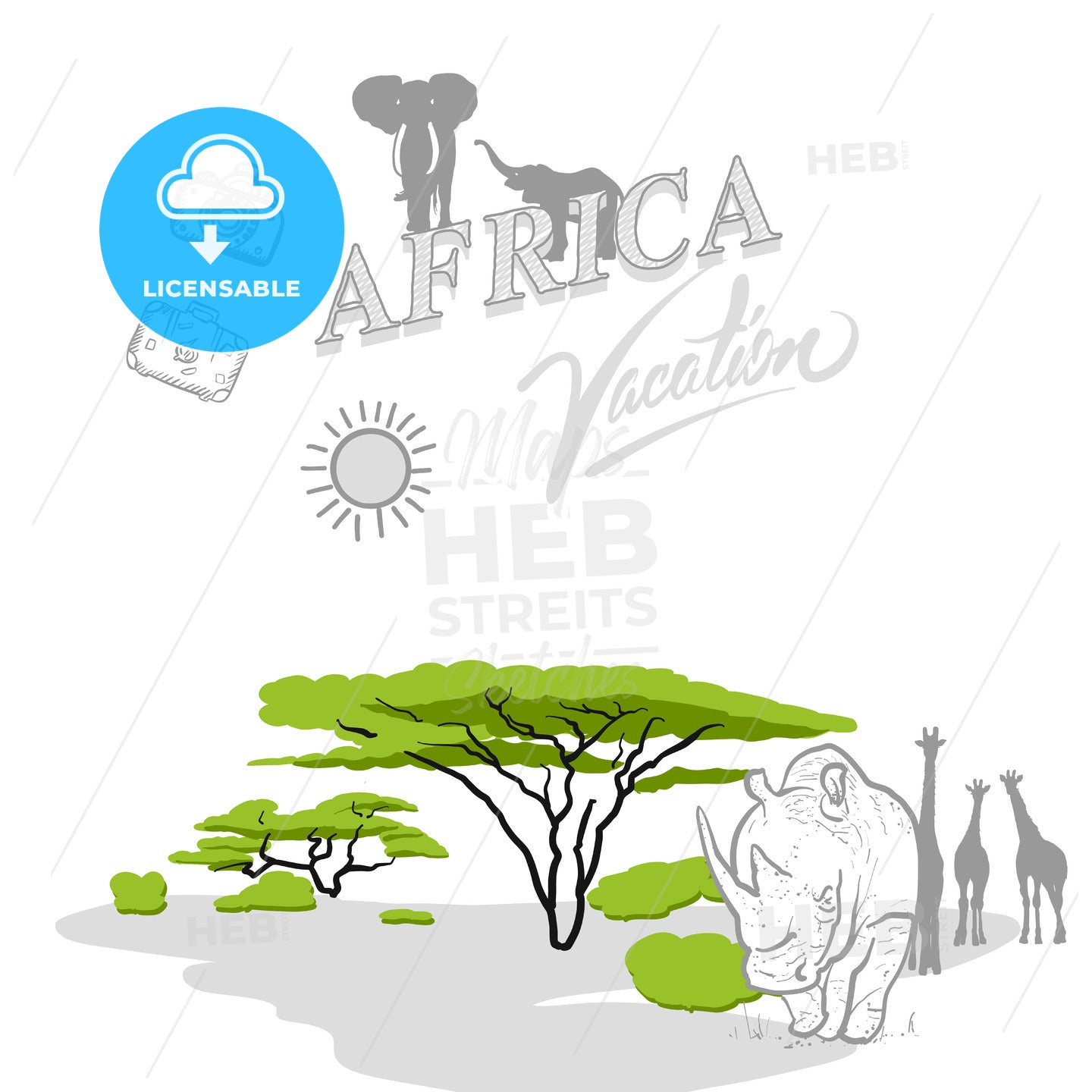 Africa travel marketing cover – instant download