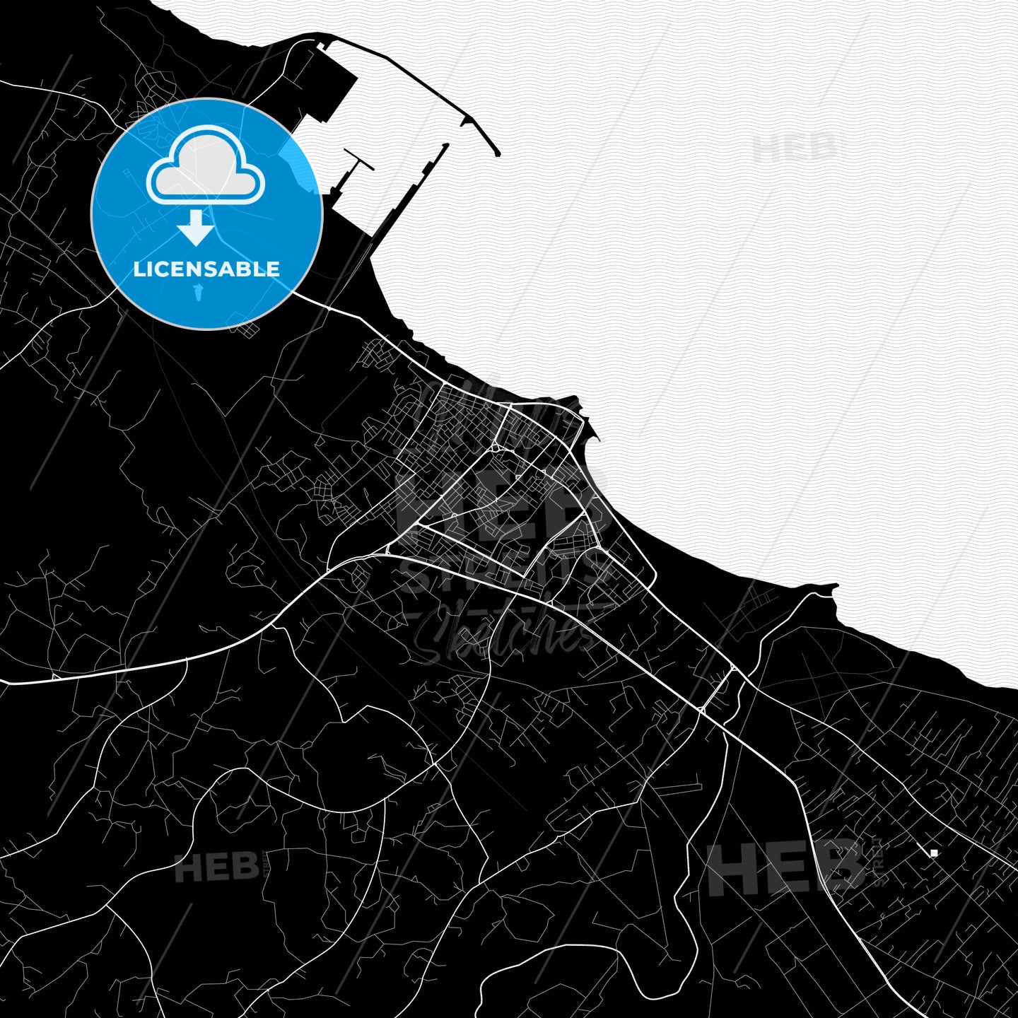 Al Khums, Libya PDF map