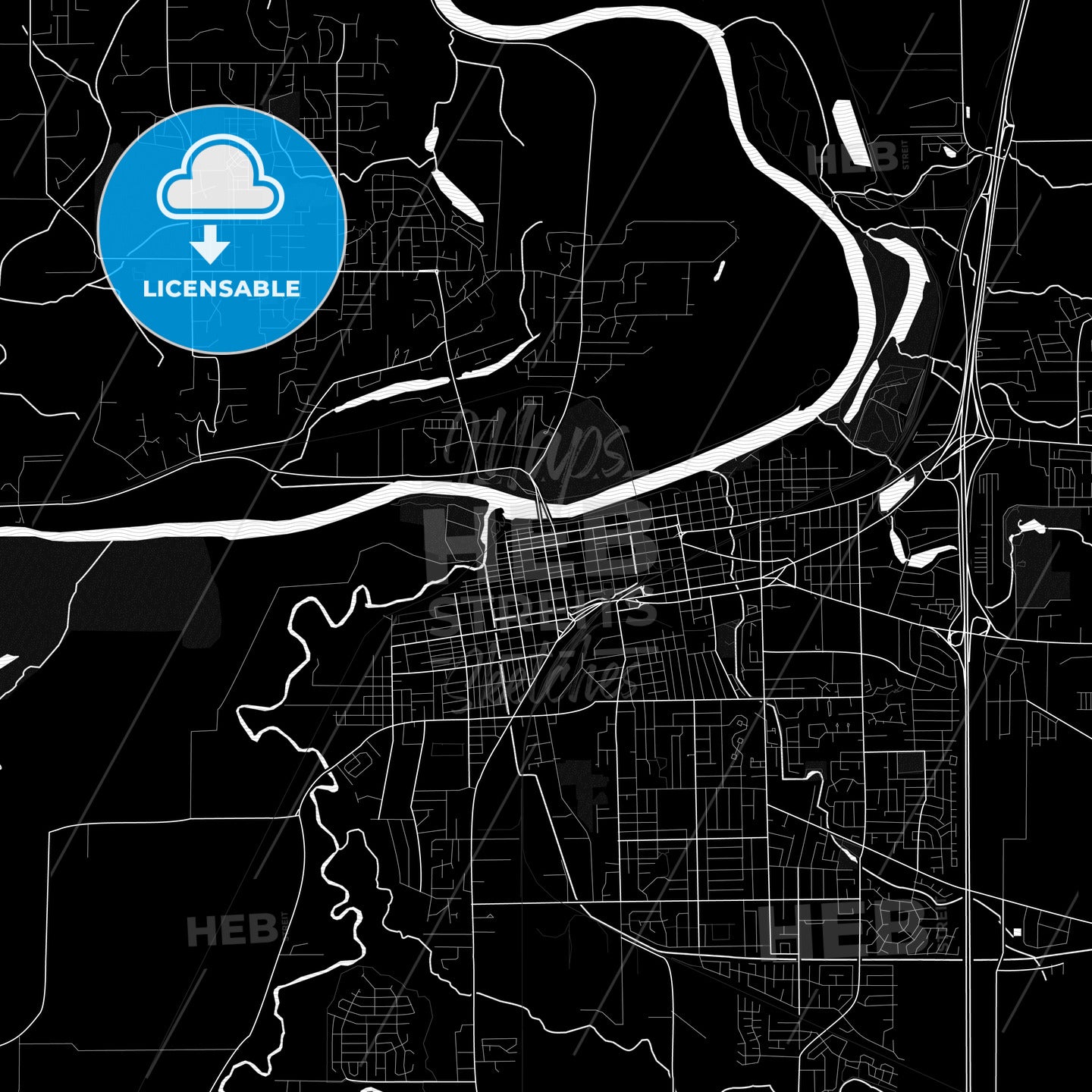 Albany, Oregon, United States, PDF map