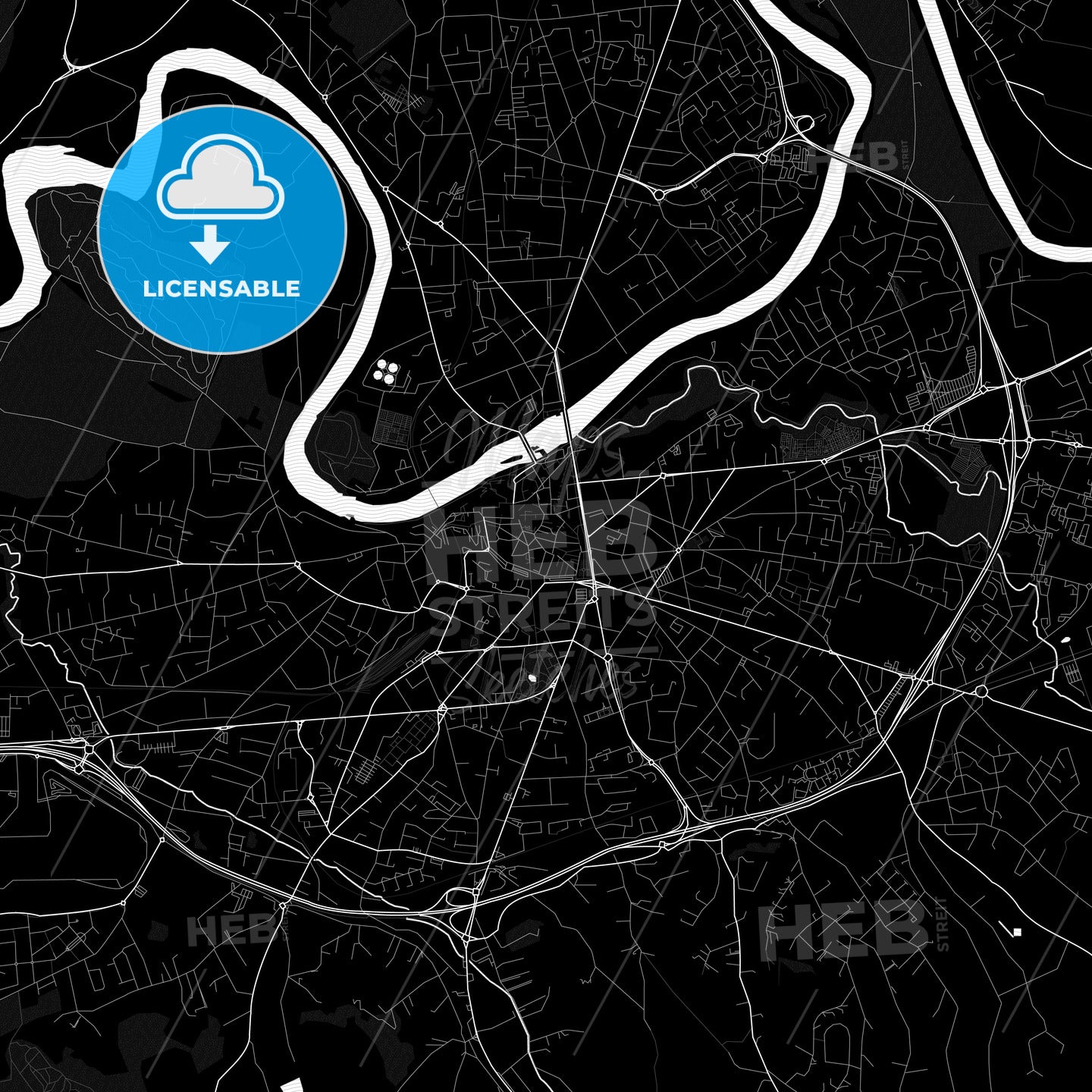 Albi, France PDF map