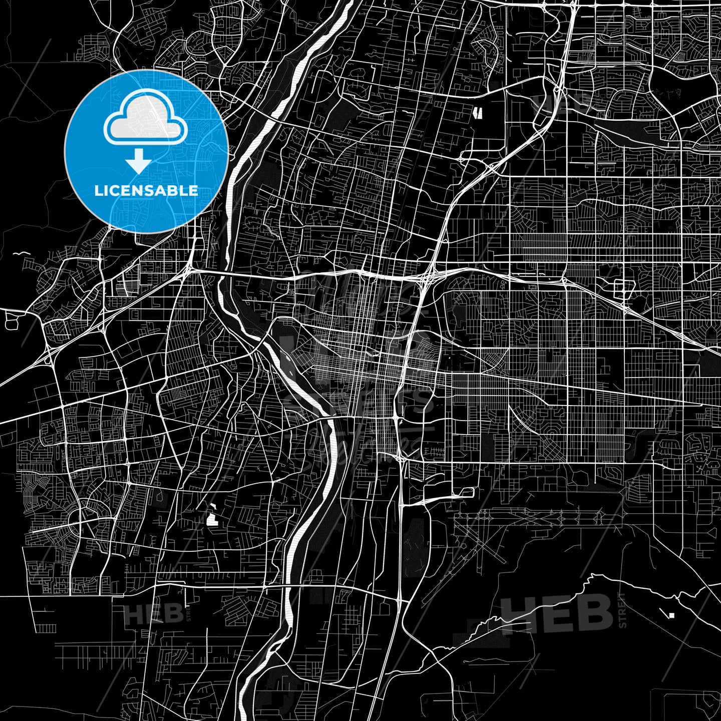 Albuquerque, New Mexico, United States, PDF map
