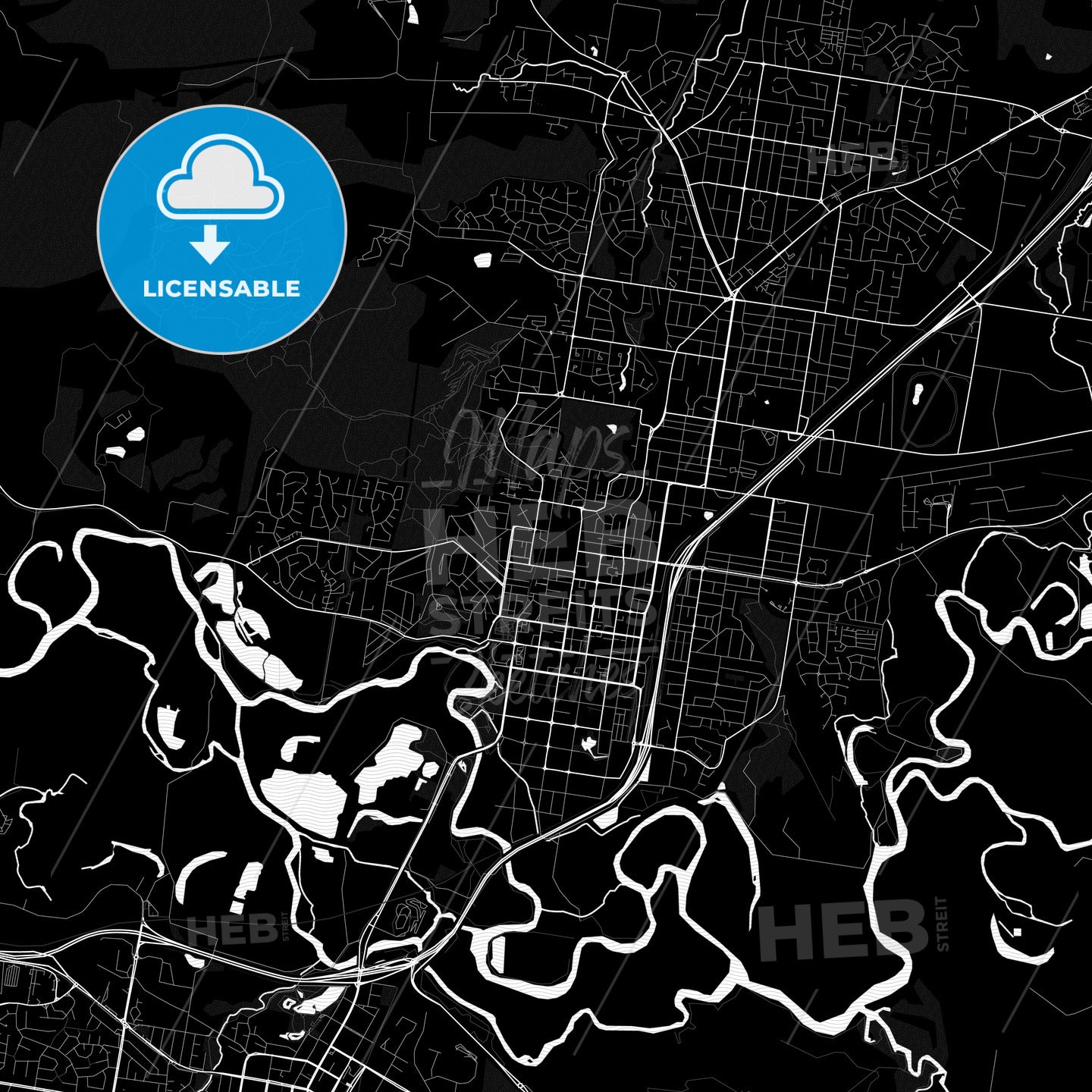 Albury–Wodonga, Australia PDF map