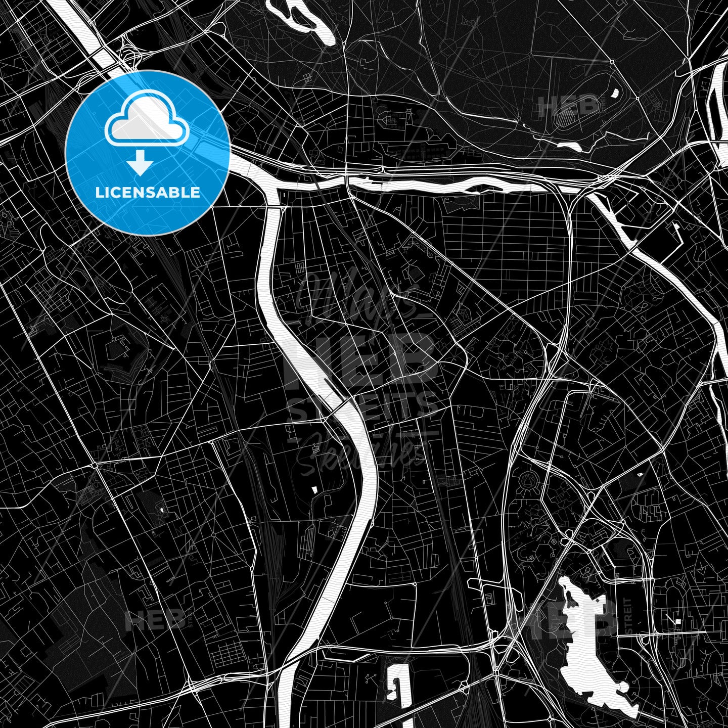 Alfortville, France PDF map