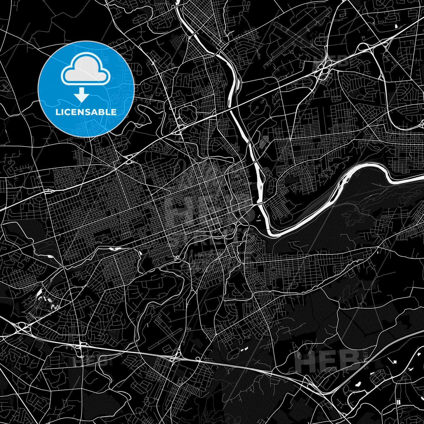 Allentown, Pennsylvania, United States, PDF map