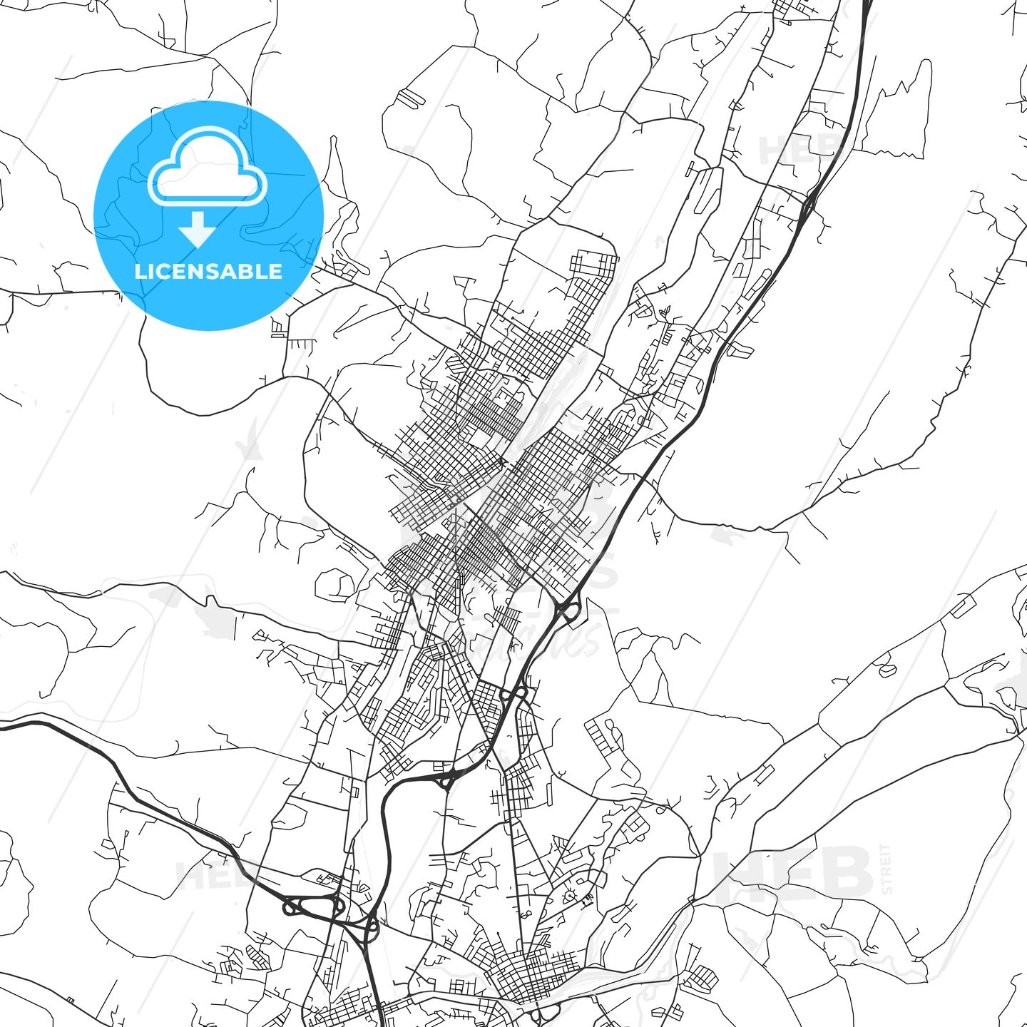 Altoona, Pennsylvania - Area Map - Light