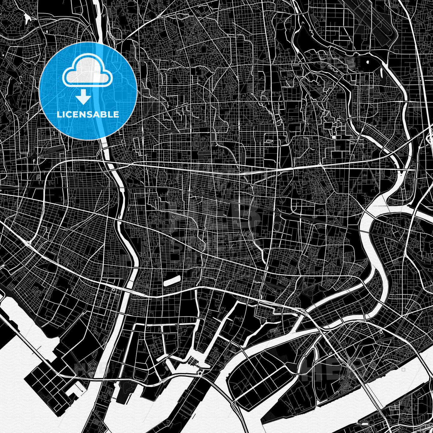 Amagasaki, Japan PDF map