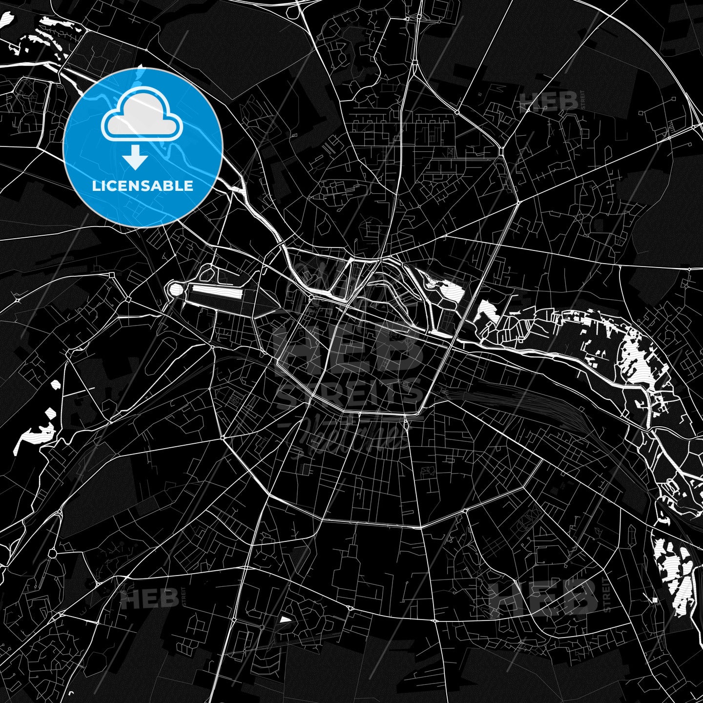 Amiens, France PDF map