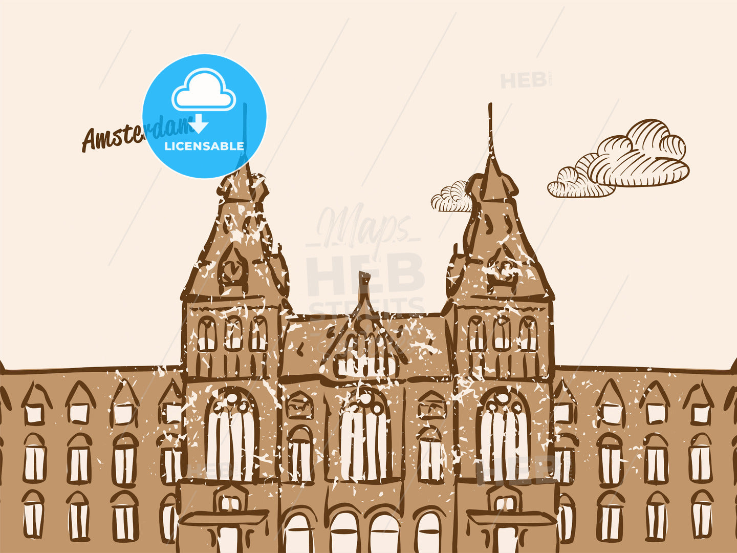 Amsterdam, Netherlands, Greeting Card – instant download