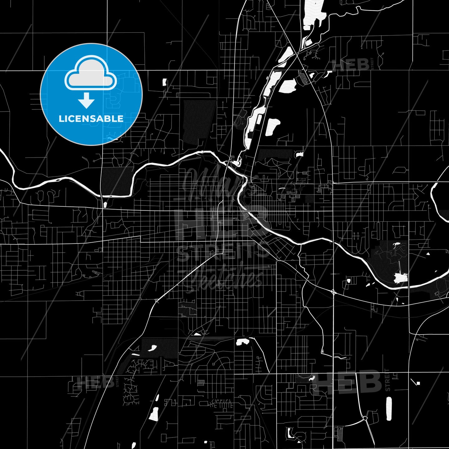 Anderson, Indiana, United States, PDF map
