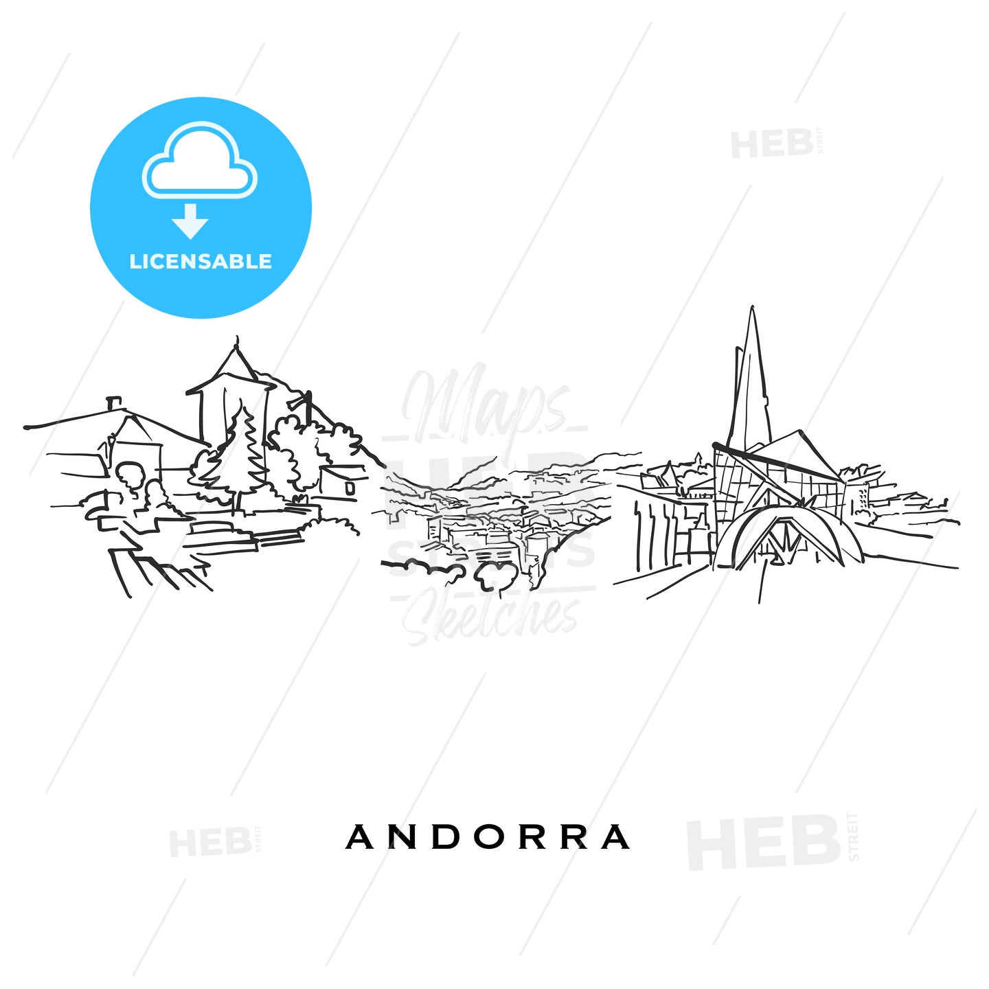 Andorra famous architecture – instant download