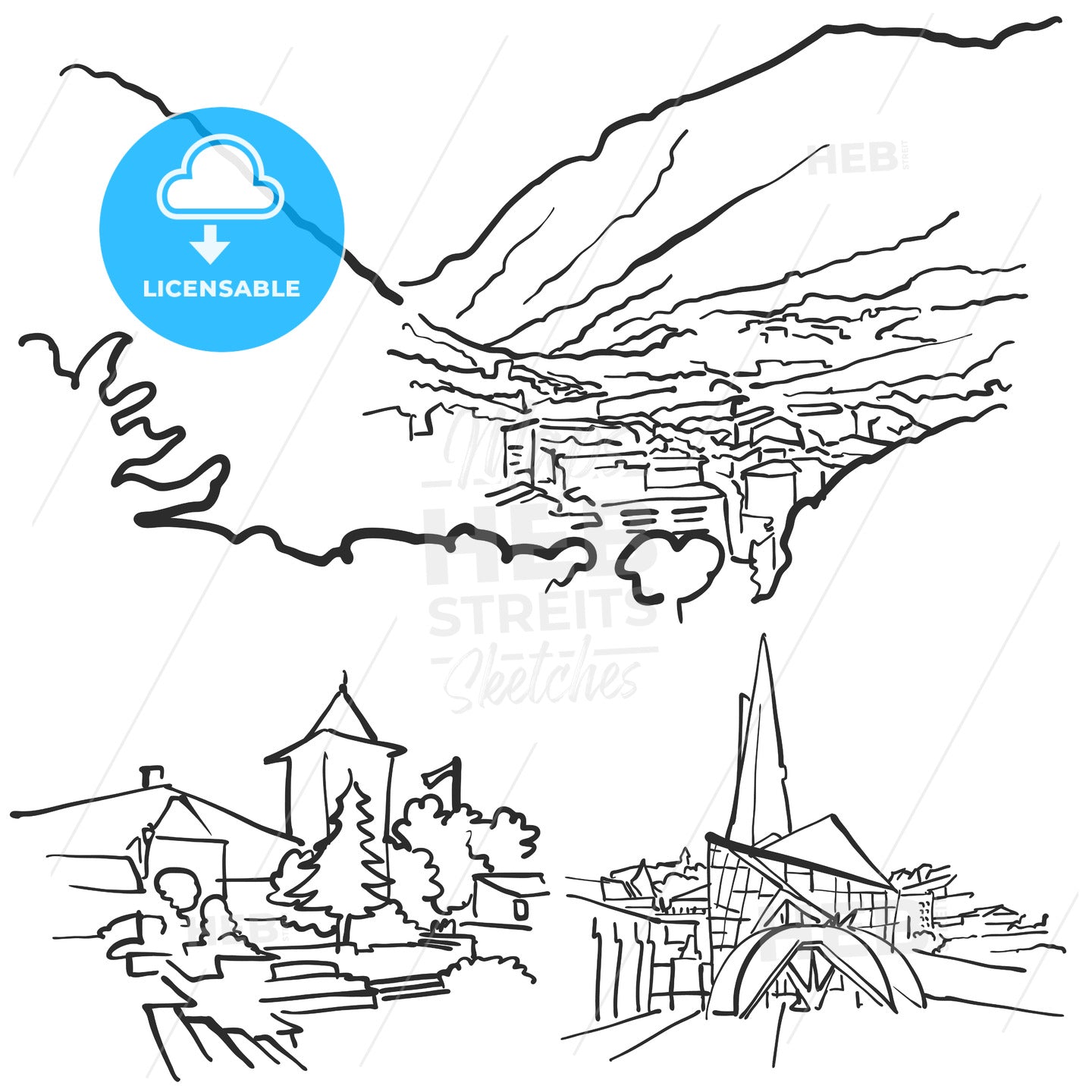 Andorra la Vella Famous Buildings – instant download