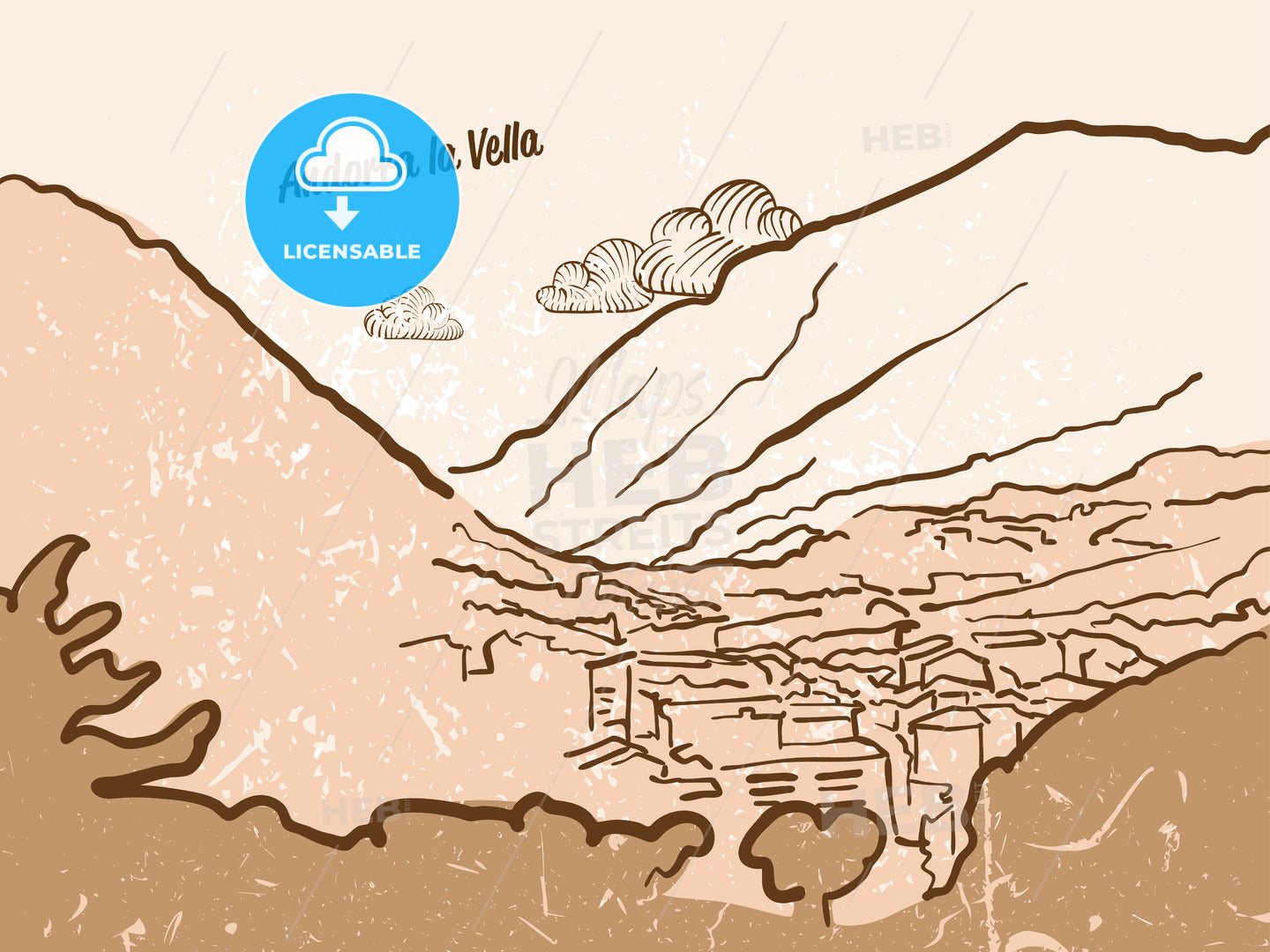 Andorra la Vella Greeting Card – instant download