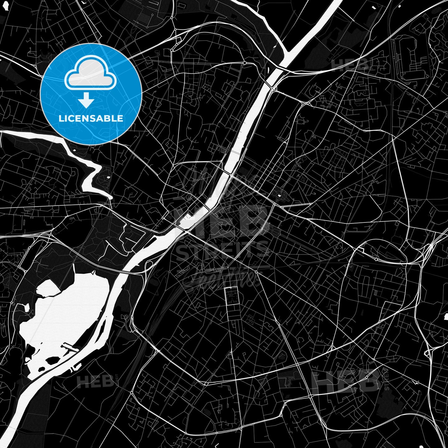 Angers, France PDF map