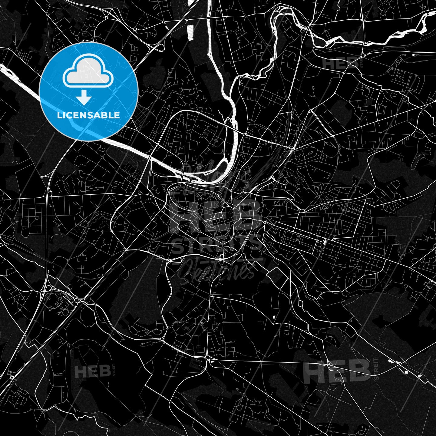 Angoulême, France PDF map
