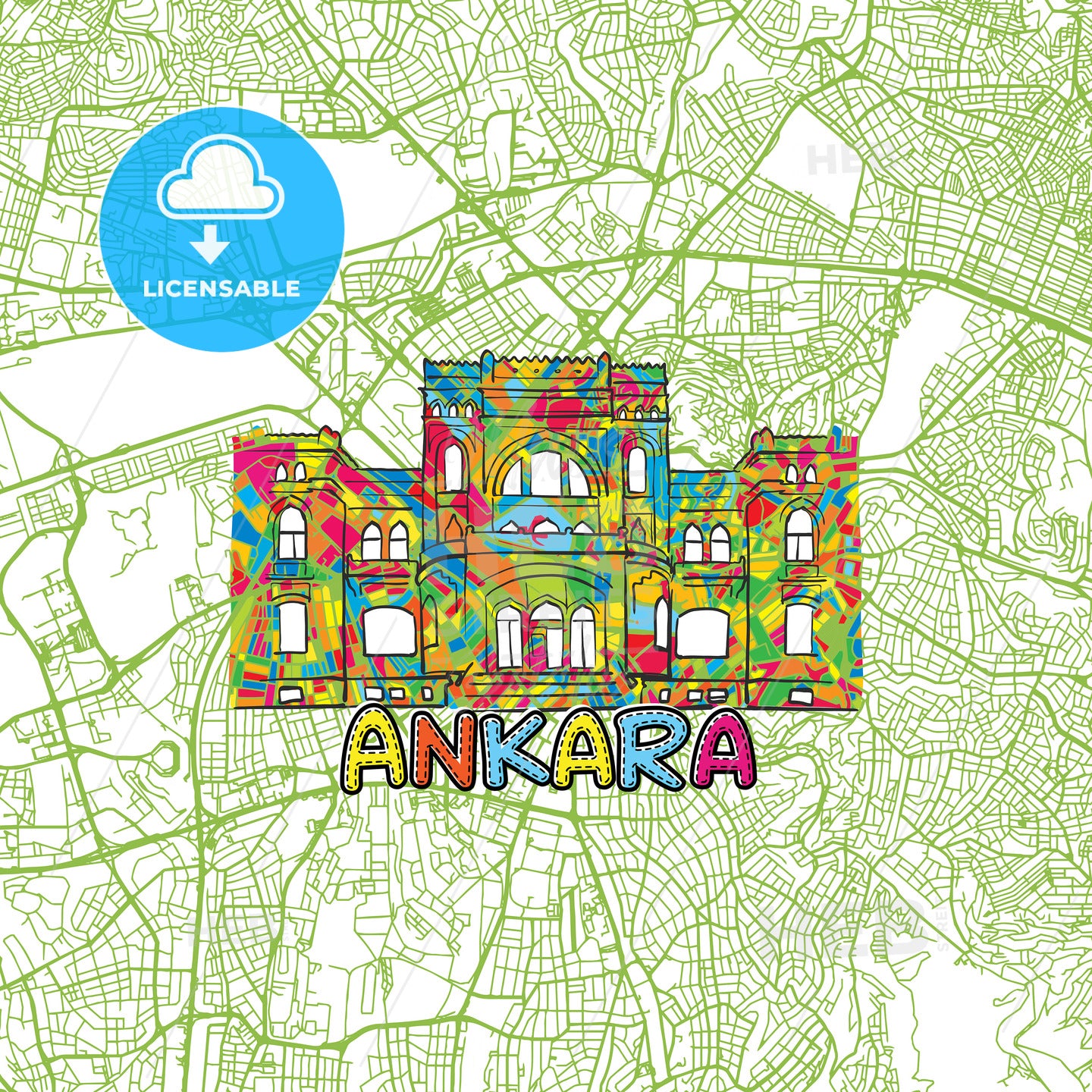 Ankara Tourist Map