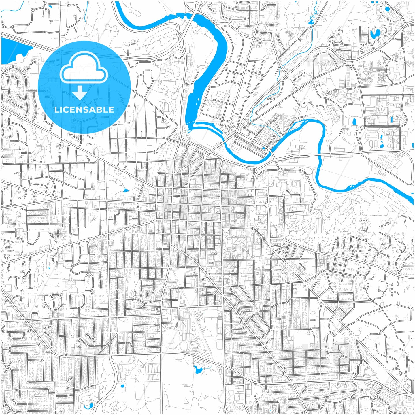 City Street Map Ann Arbor MI