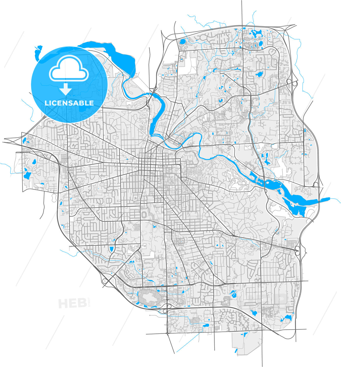 City Street Map Ann Arbor MI