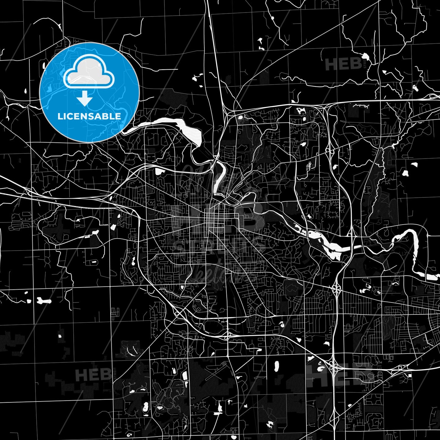 Ann Arbor, Michigan, United States, PDF map