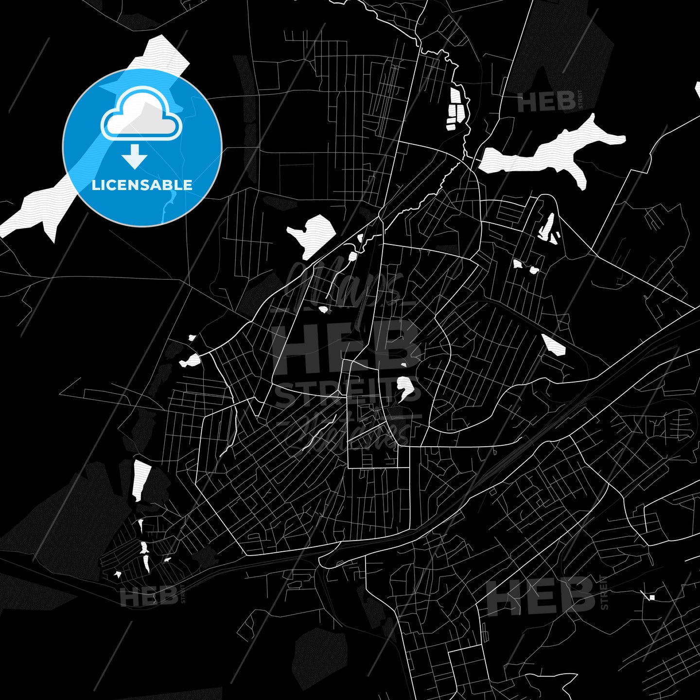 Anzhero-Sudzhensk, Russia PDF map