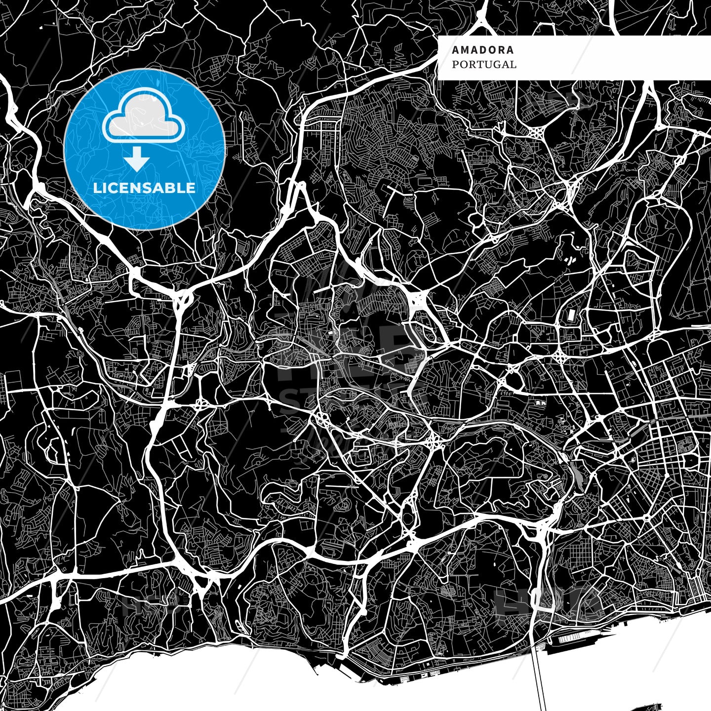 Amadora, Portugal map