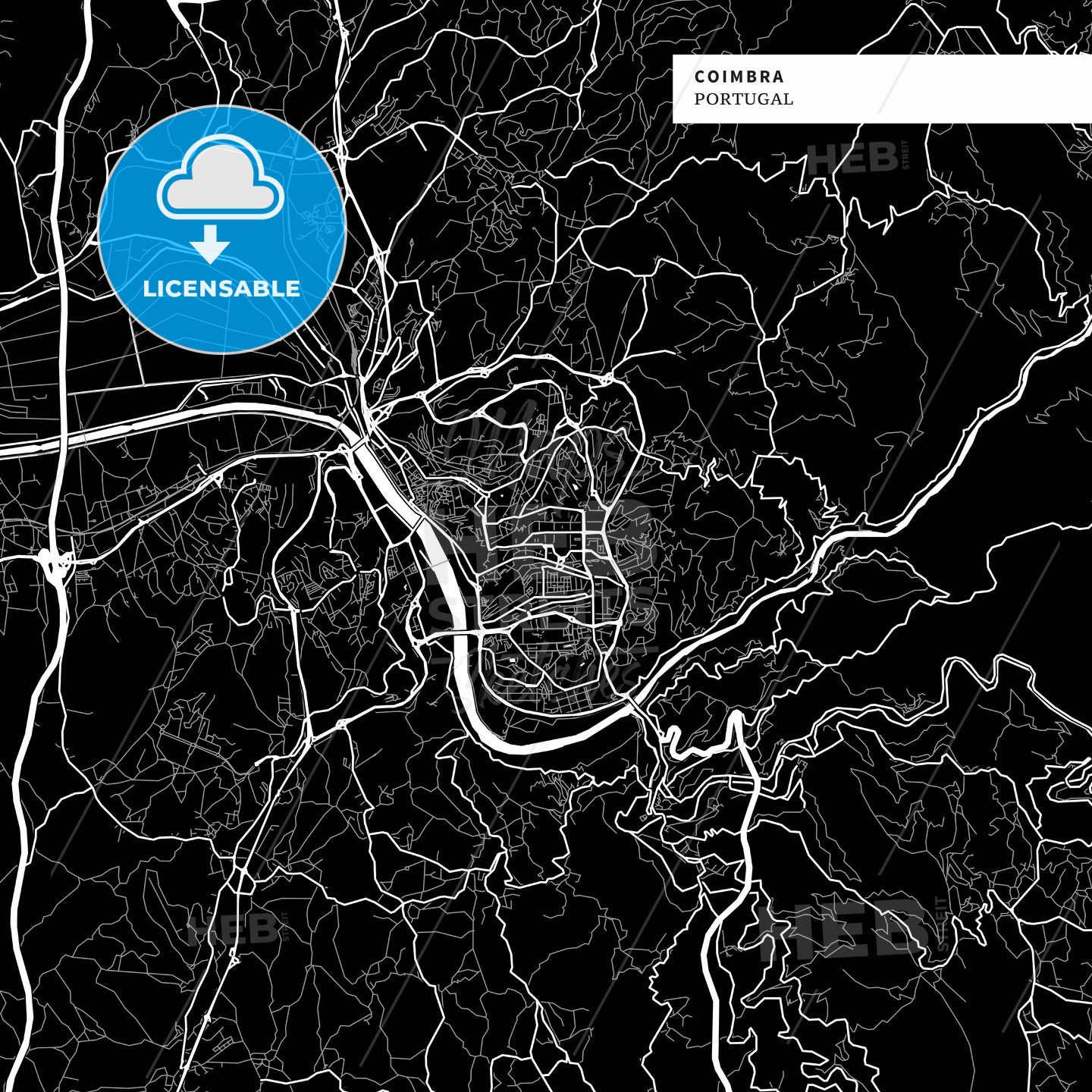 Coimbra, Portugal map
