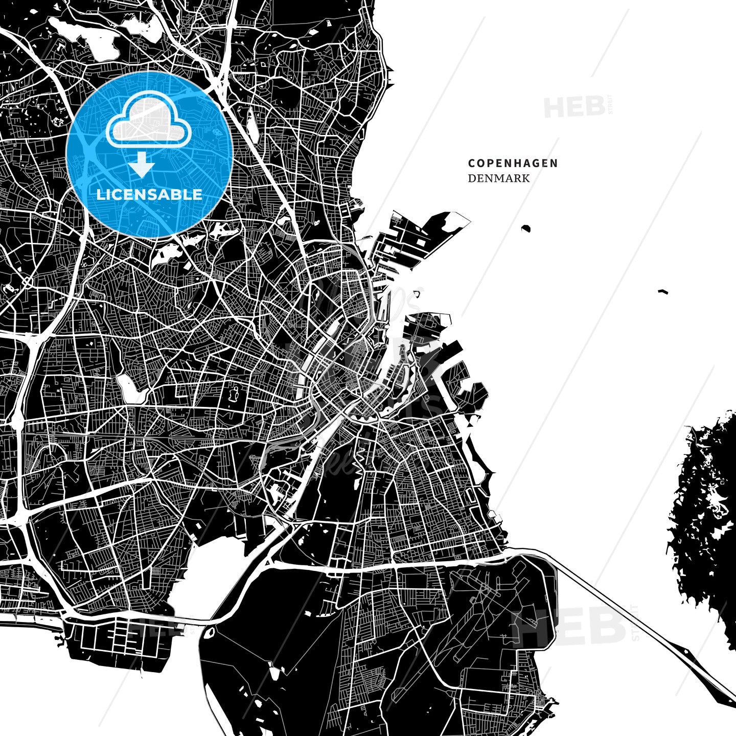 Copenhagen, DENMARK map