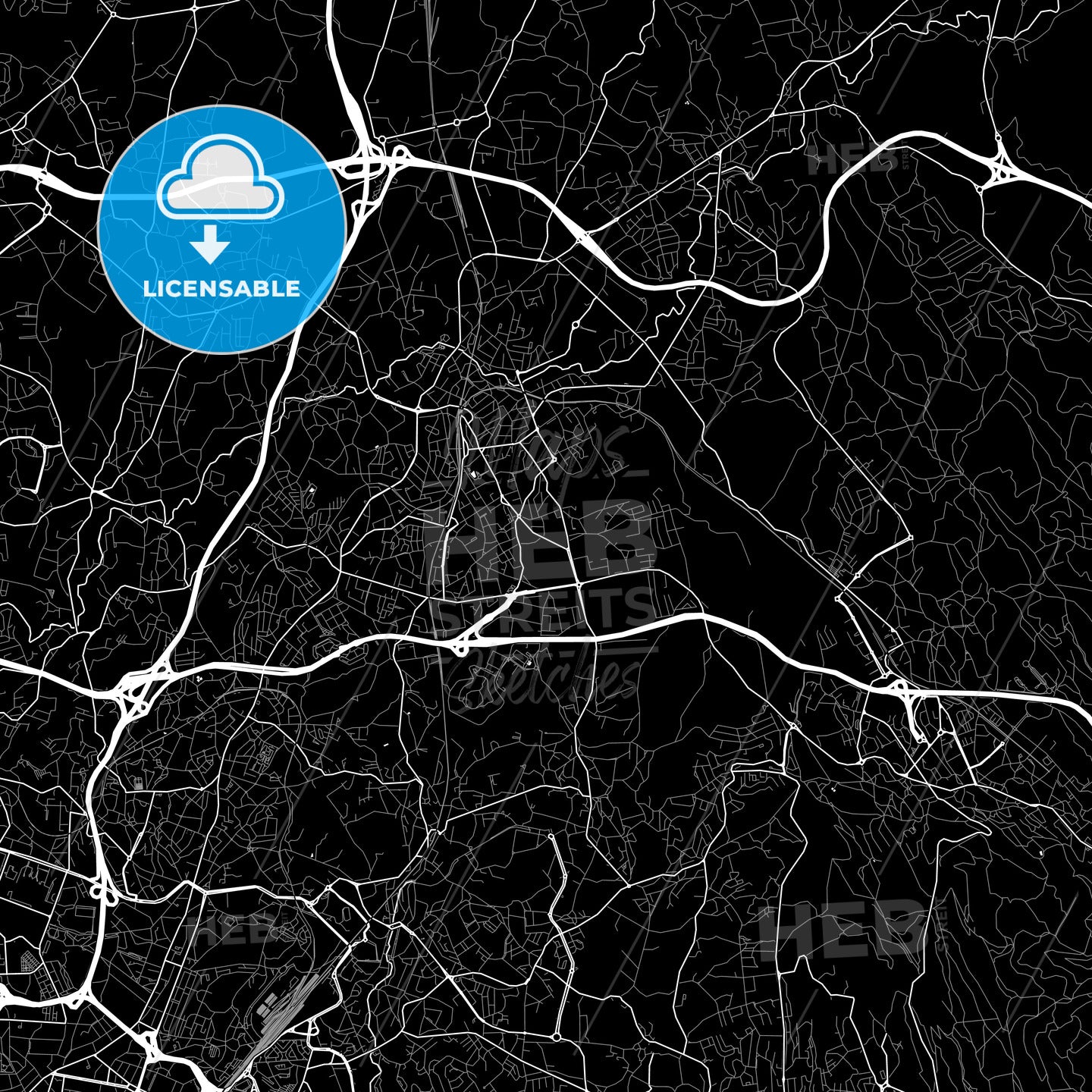 Area map of Ermesinde, Portugal HEBSTREITS