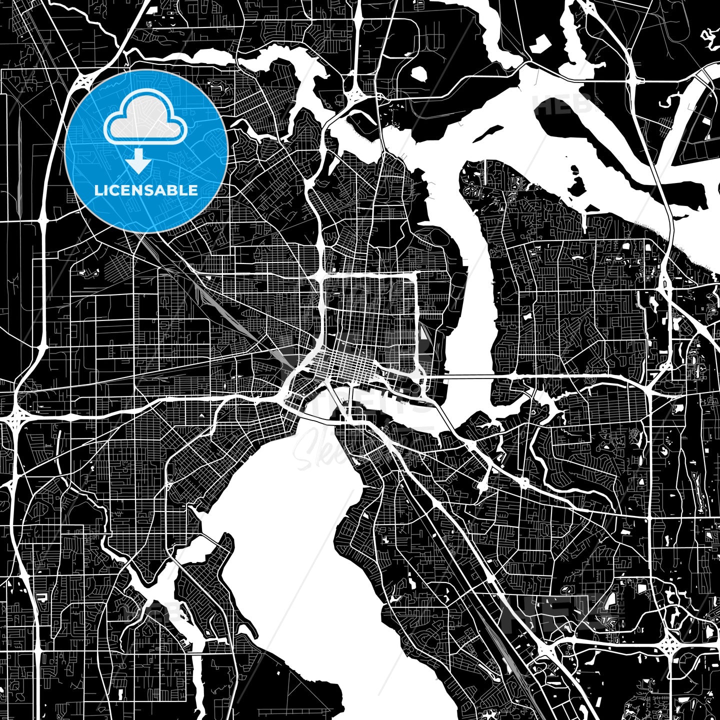 Jacksonville, USA map