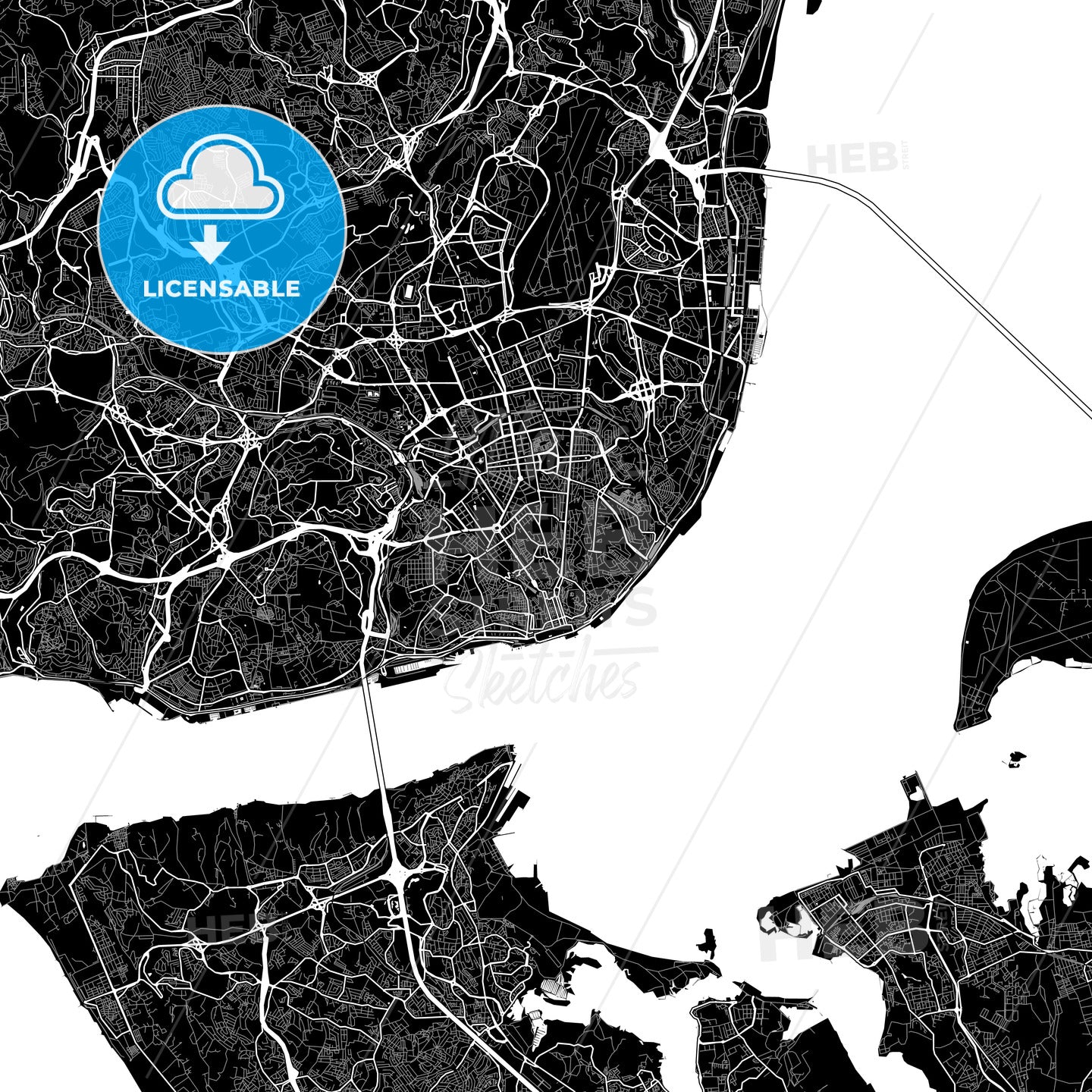 Lisbon, Portugal map