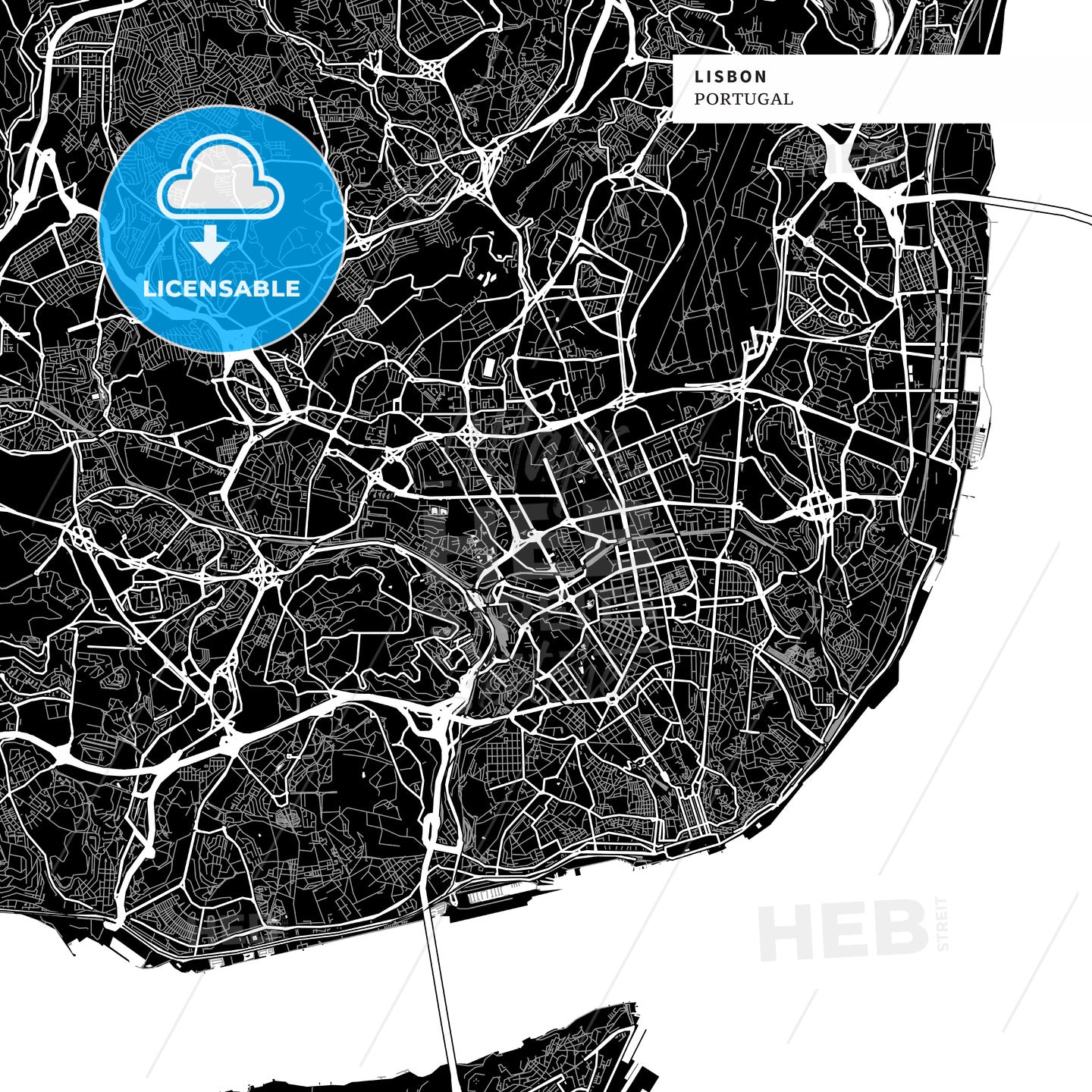 Lisbon, Portugal map